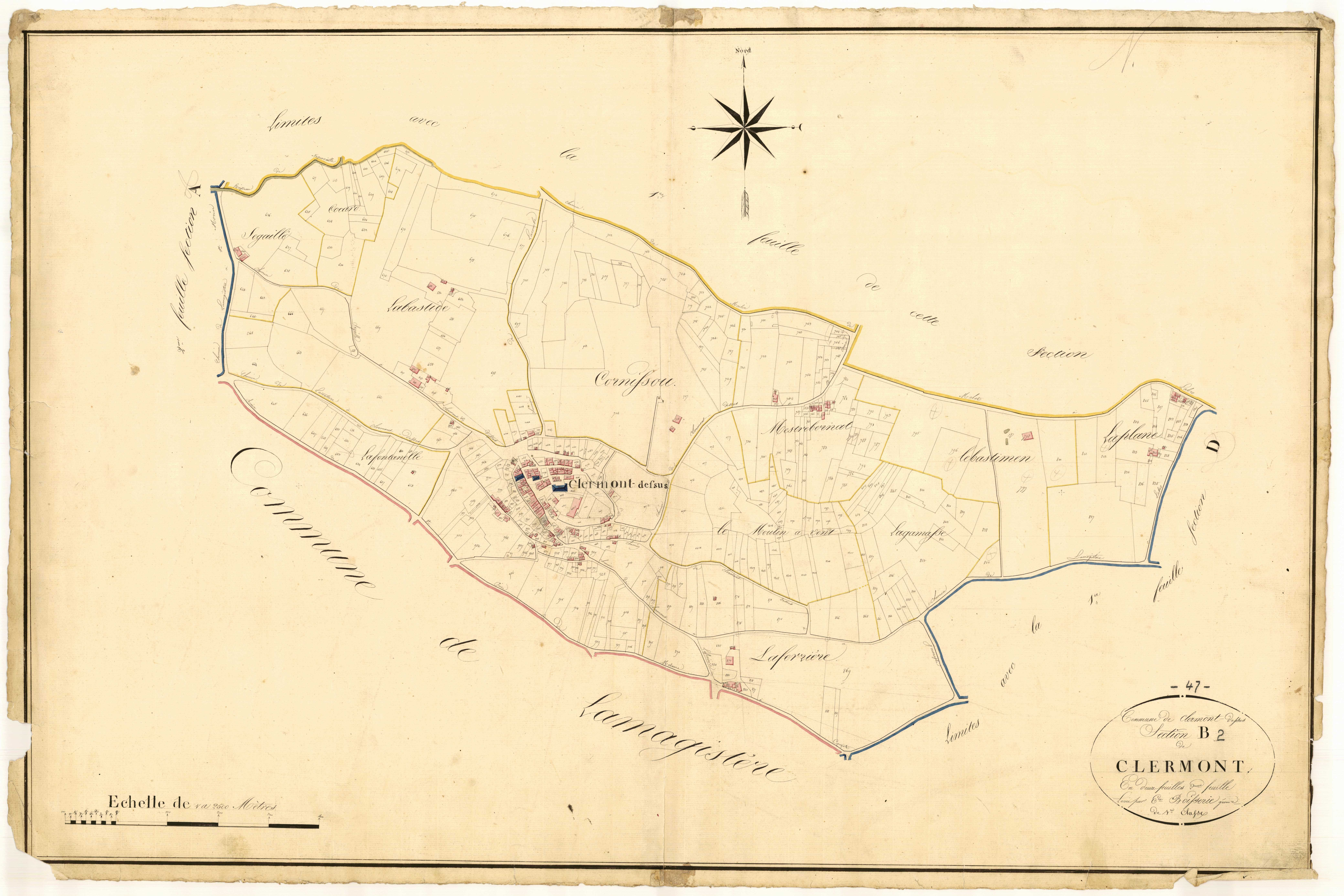 Plan napoléonien, atlas-B2 Clermont, Clermont-Soubiran