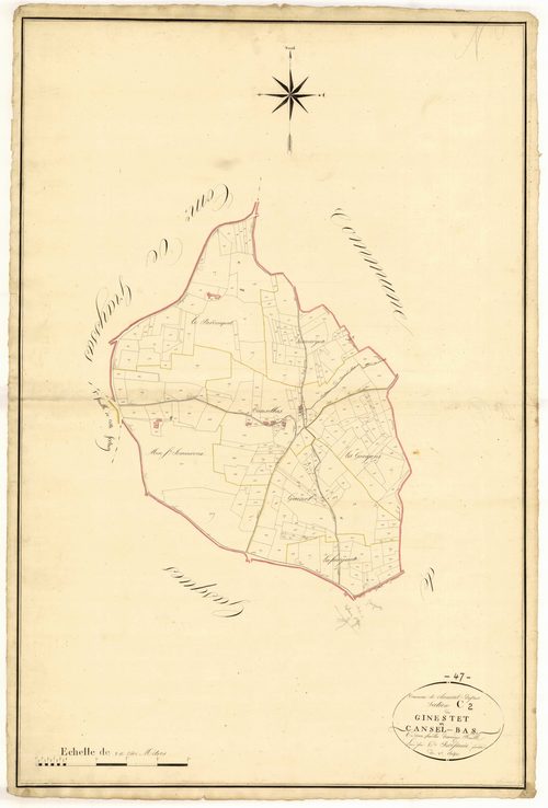 Plan napoléonien, atlas-C2 Ginestet et Cansel-Bas, Clermont-Soubiran