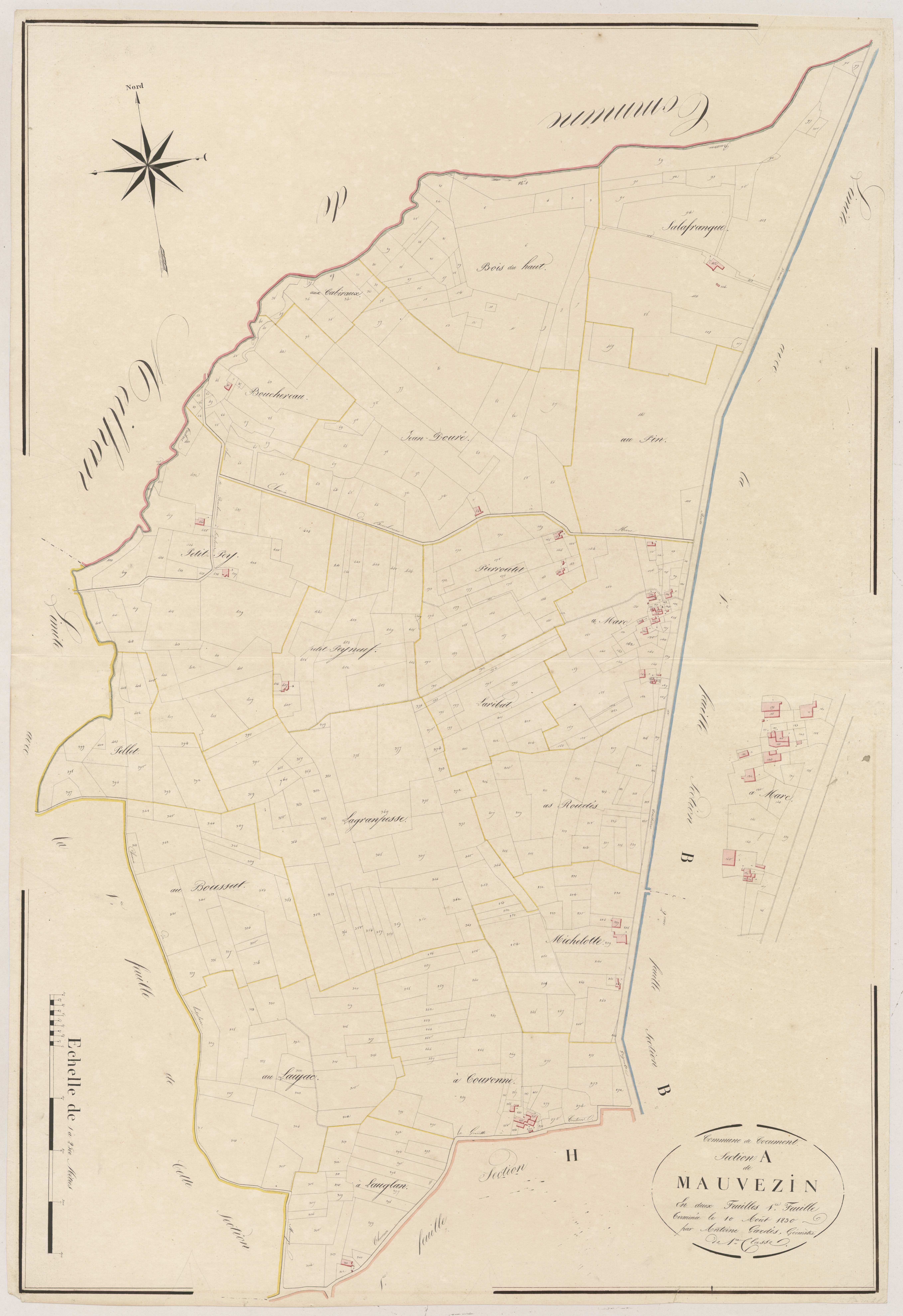 Plan napoléonien, atlas-A1 Mauvezin, Cocumont
