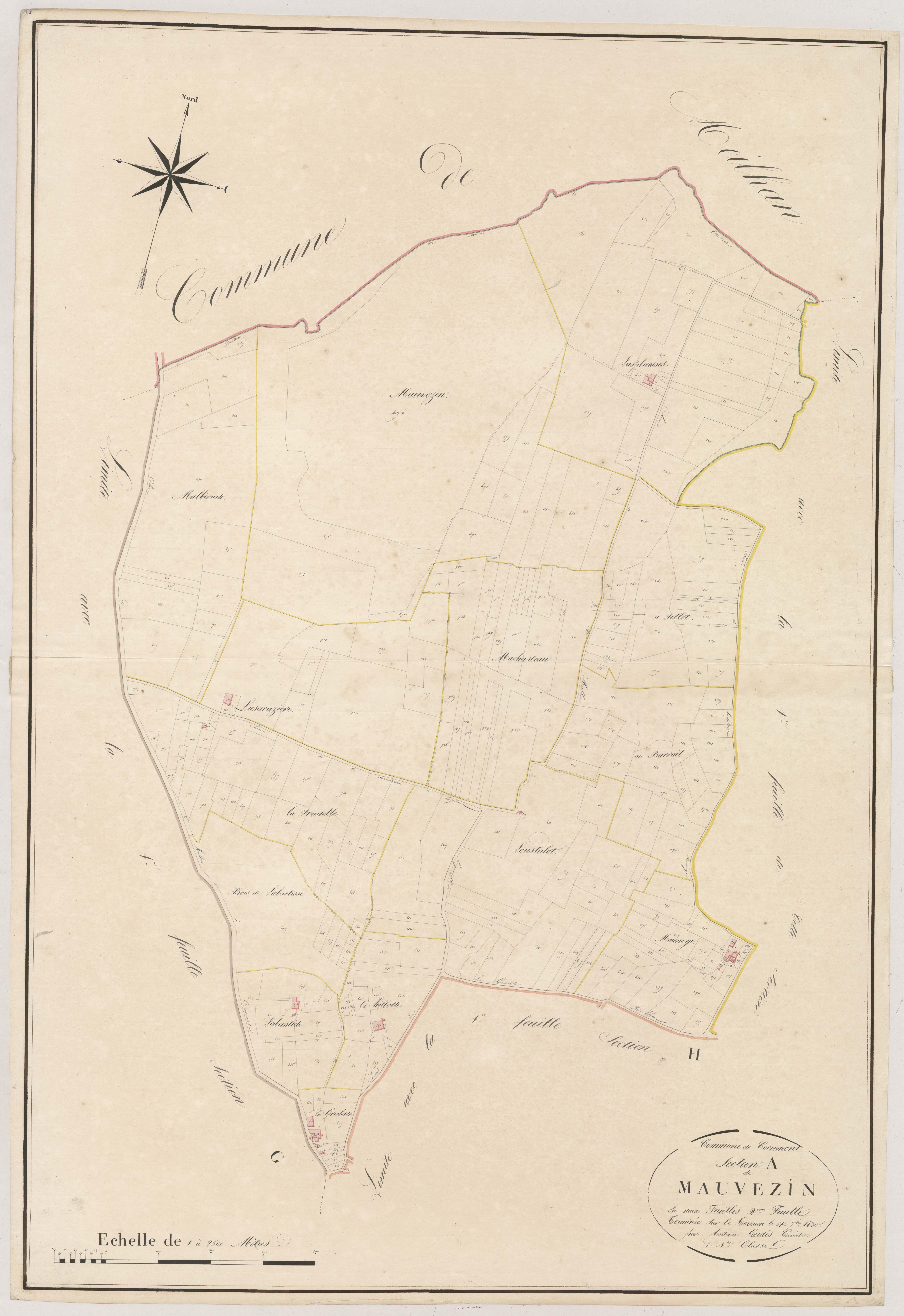 Plan napoléonien, atlas-A2 Mauvezin, Cocumont