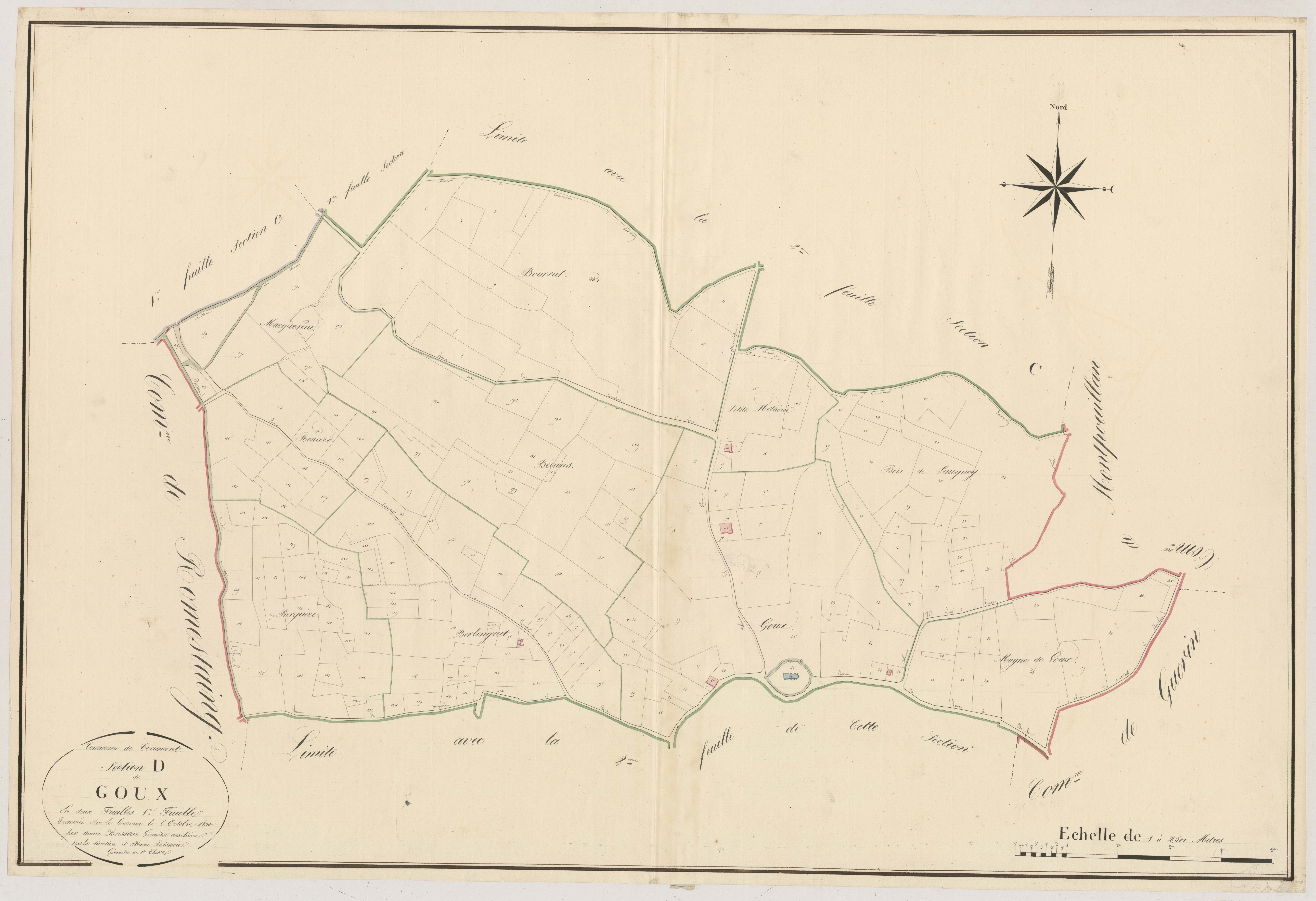 Plan napoléonien, atlas-D1 Goux, Cocumont