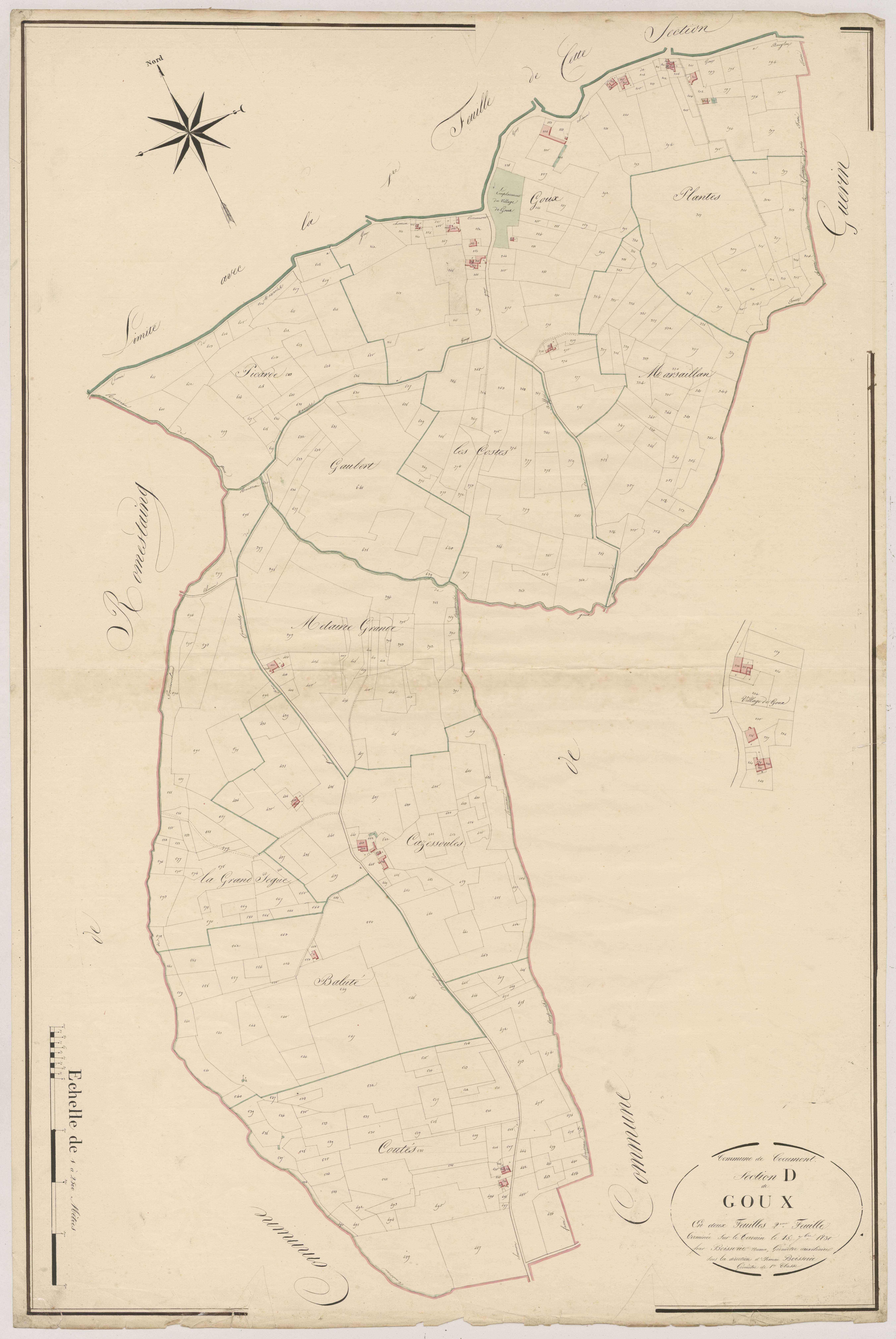 Plan napoléonien, atlas-D2 Goux, Cocumont