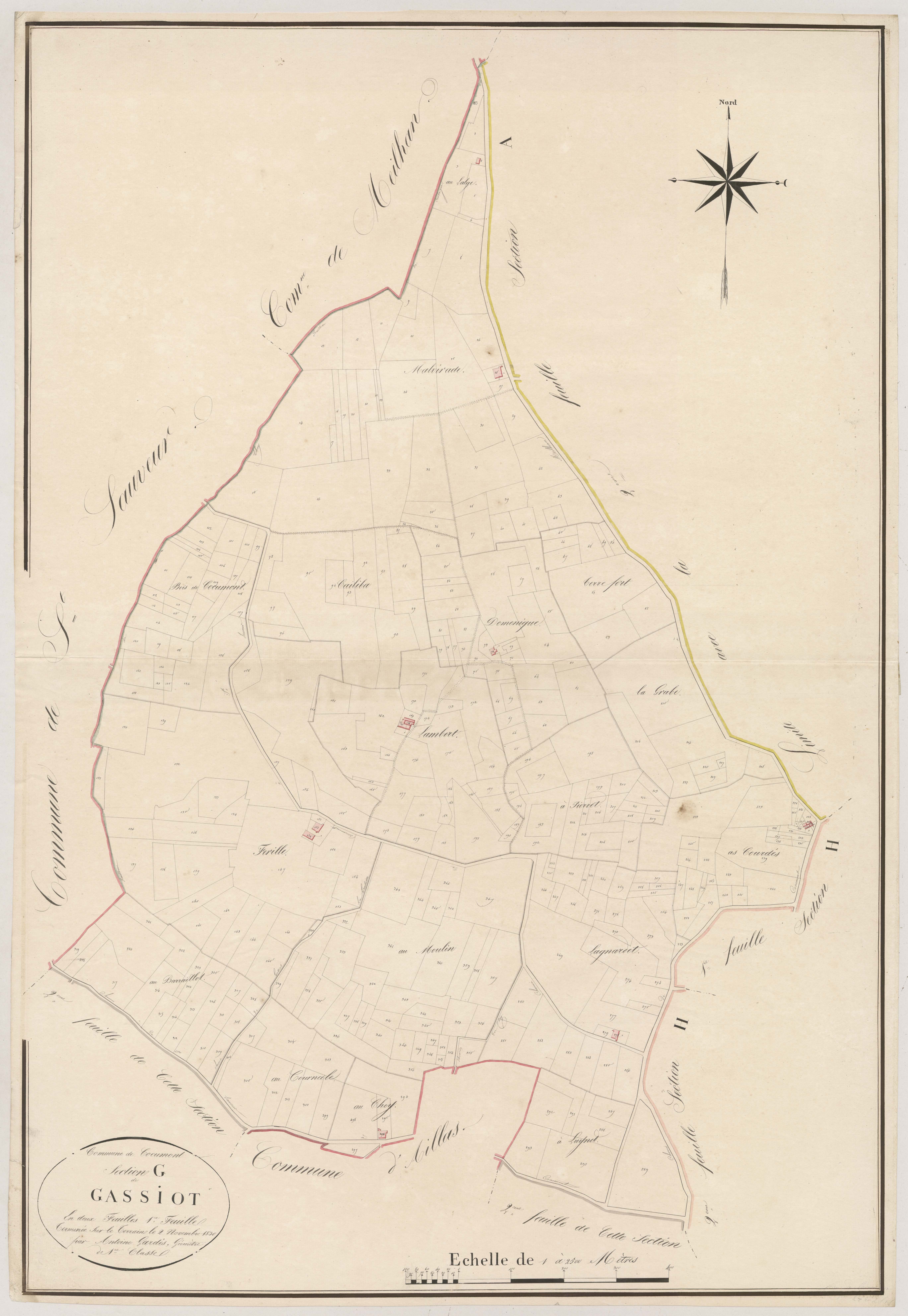 Plan napoléonien, atlas-G1 Gassiot, Cocumont