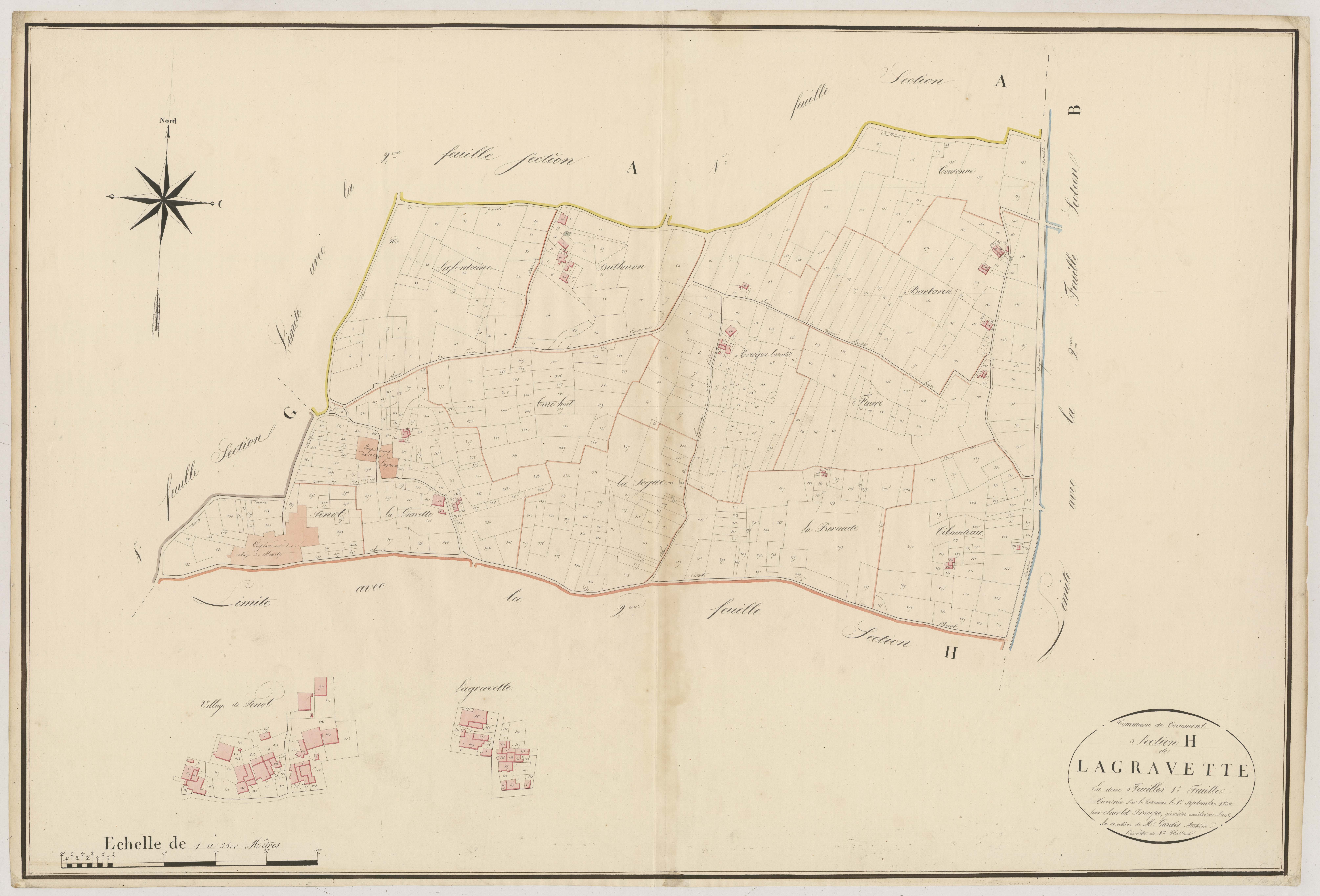 Plan napoléonien, atlas-H1 Lagravette, Cocumont