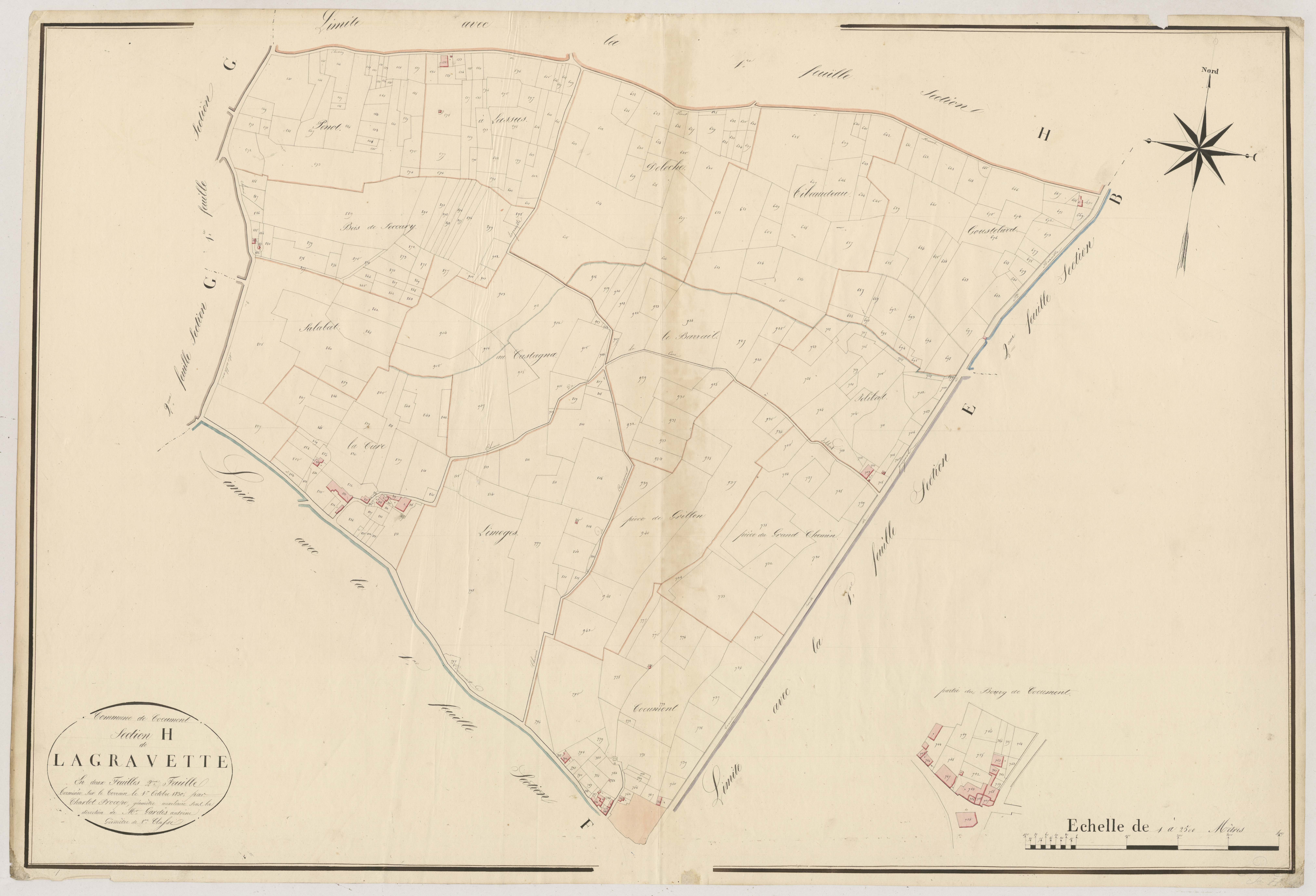 Plan napoléonien, atlas-H2 Lagravette, Cocumont