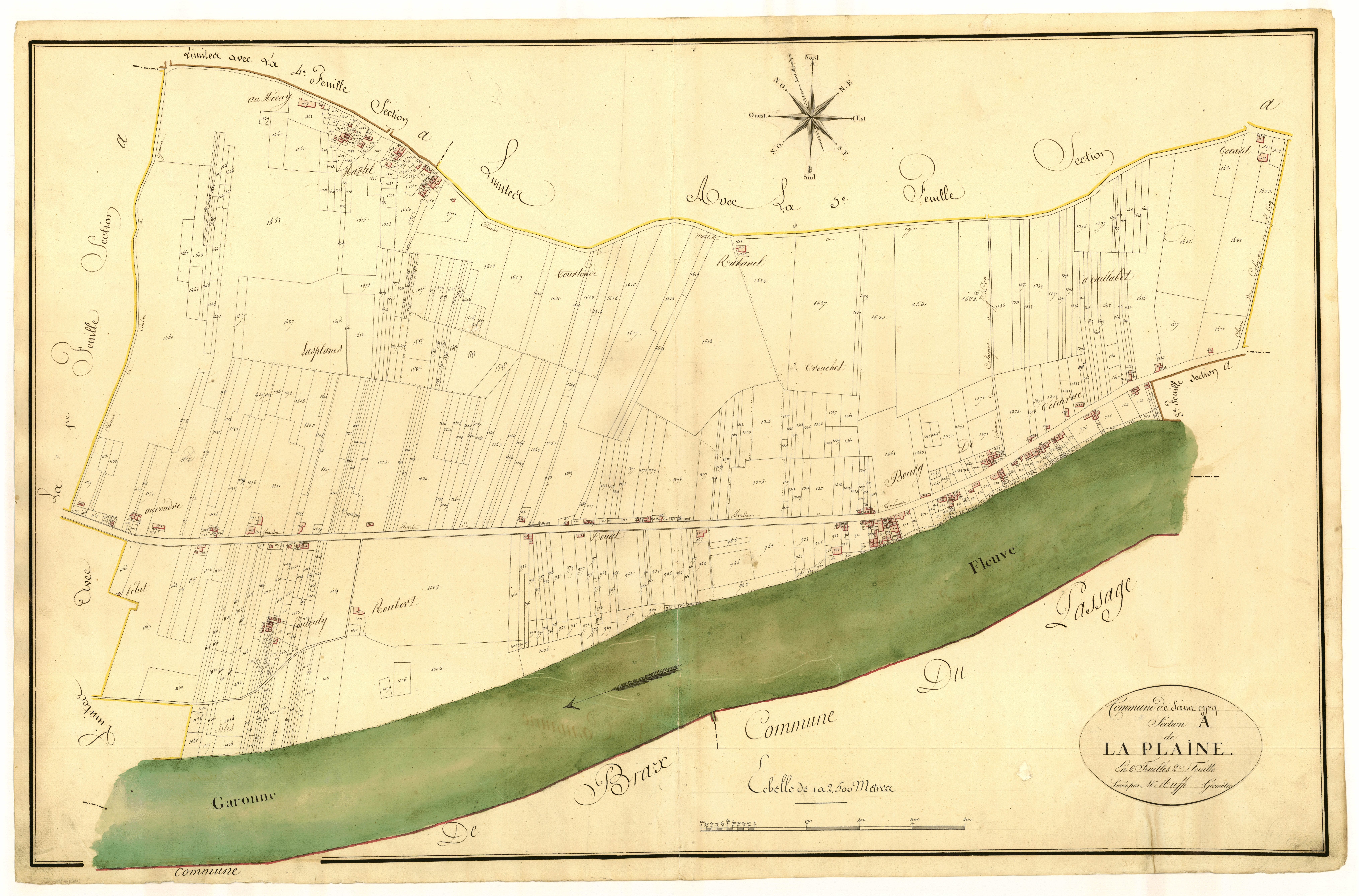 Plan primitif, atlas-A2 La Plaine, Colayrac-Saint-Cirq