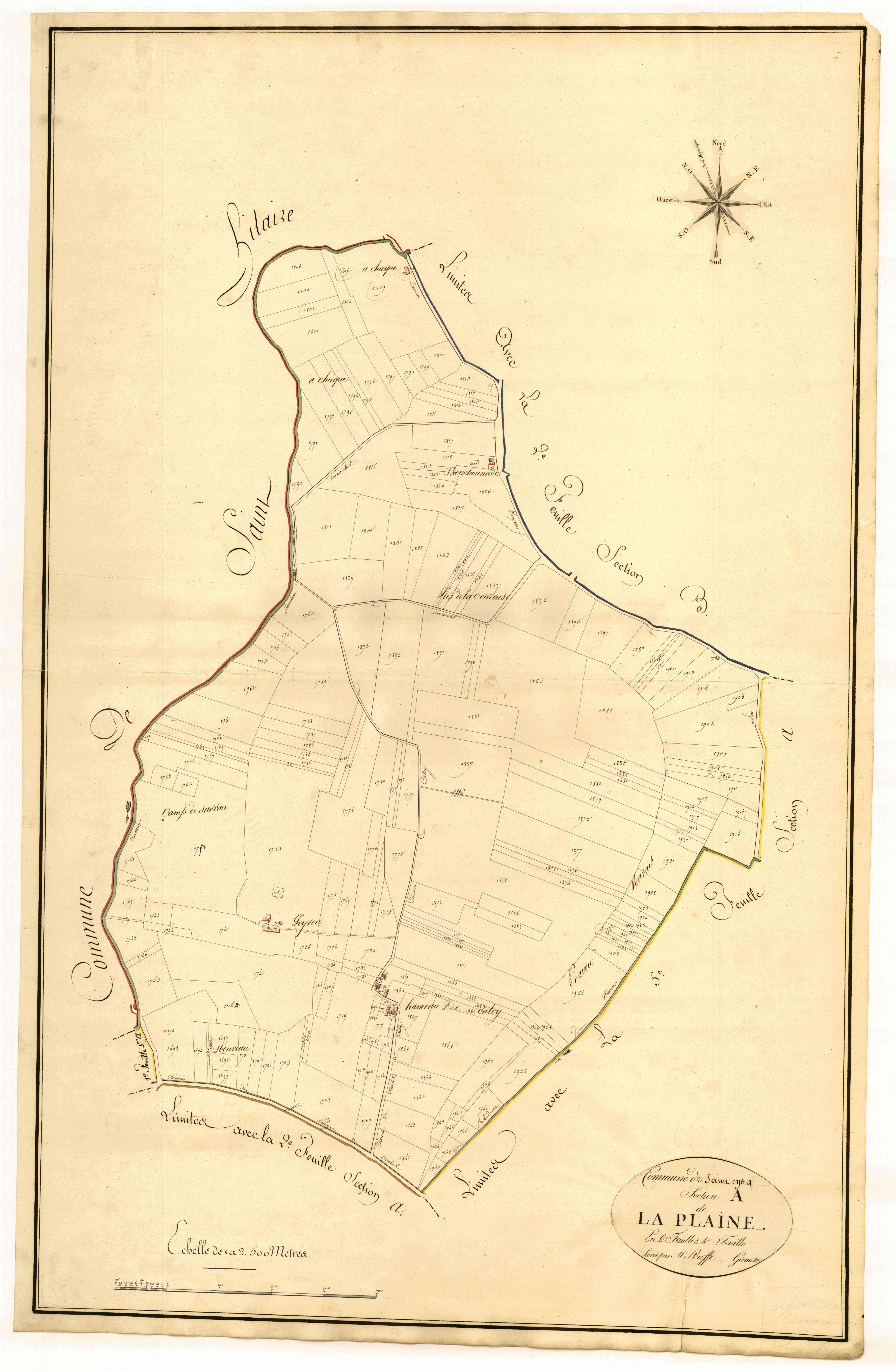 Plan primitif, atlas-A4 La Plaine, Colayrac-Saint-Cirq