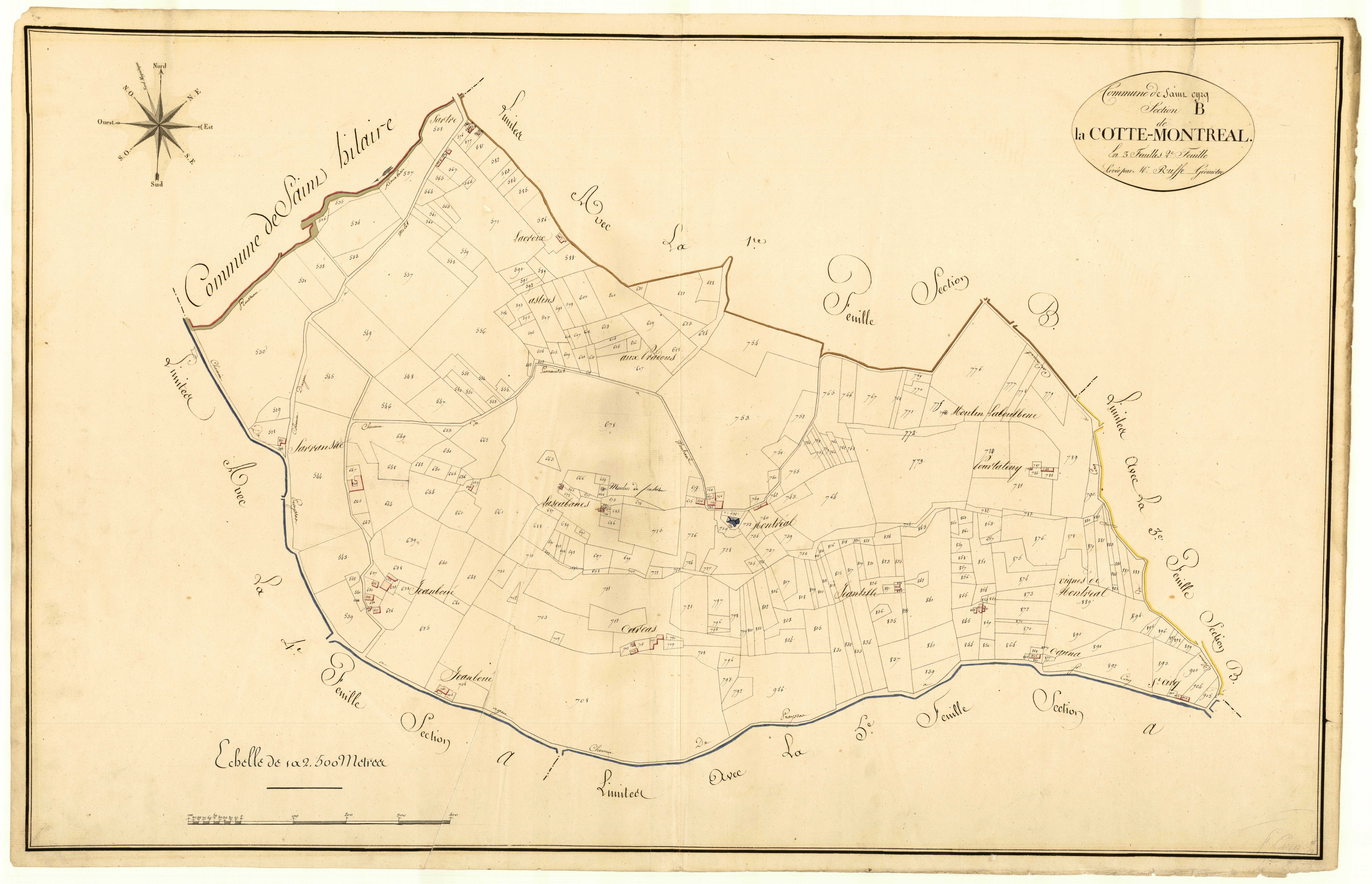 Plan primitif, atlas-B2 La Cotte-Montréal, Colayrac-Saint-Cirq
