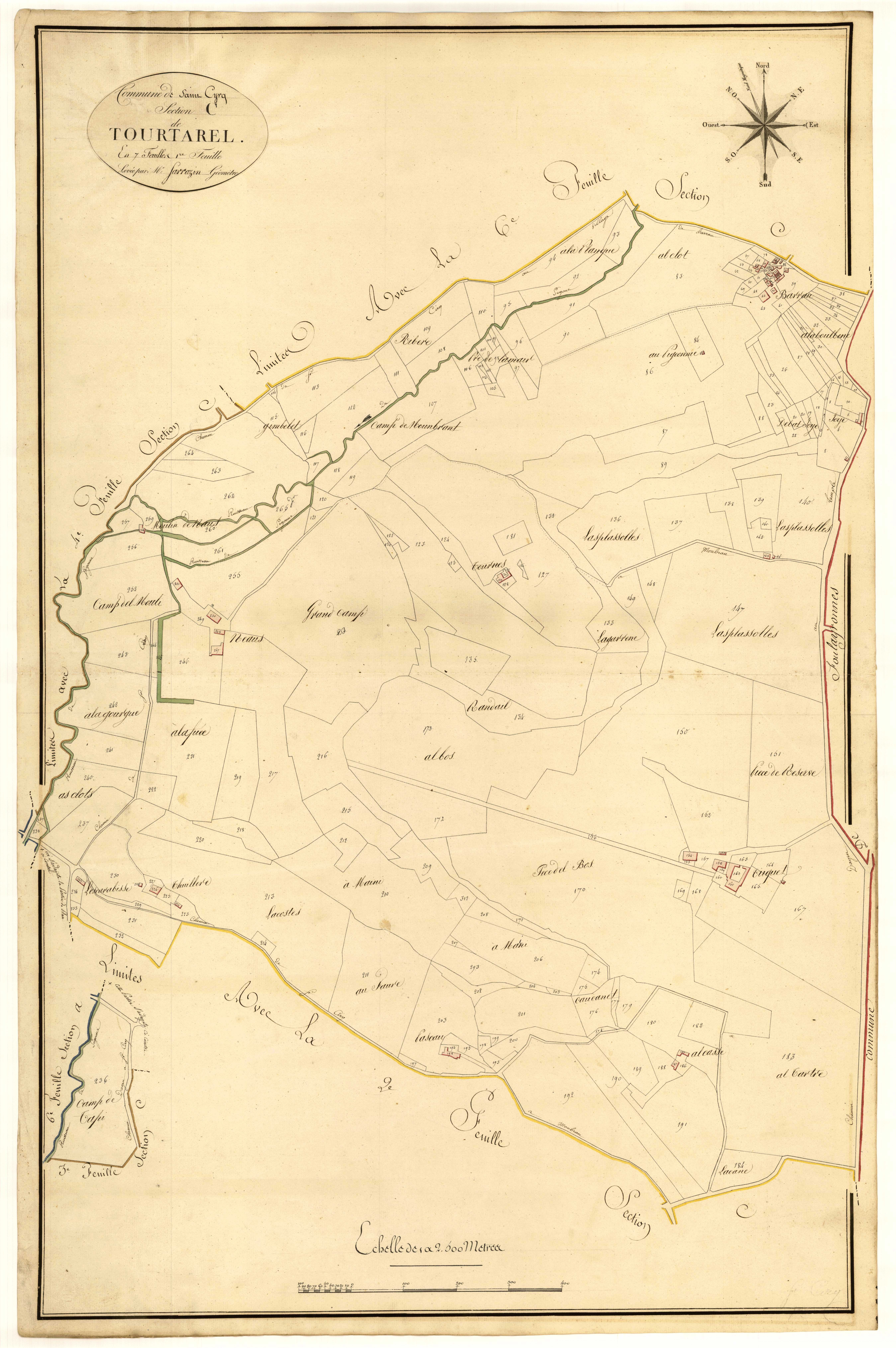 Plan primitif, atlas-C1 Tourtarel, Colayrac-Saint-Cirq