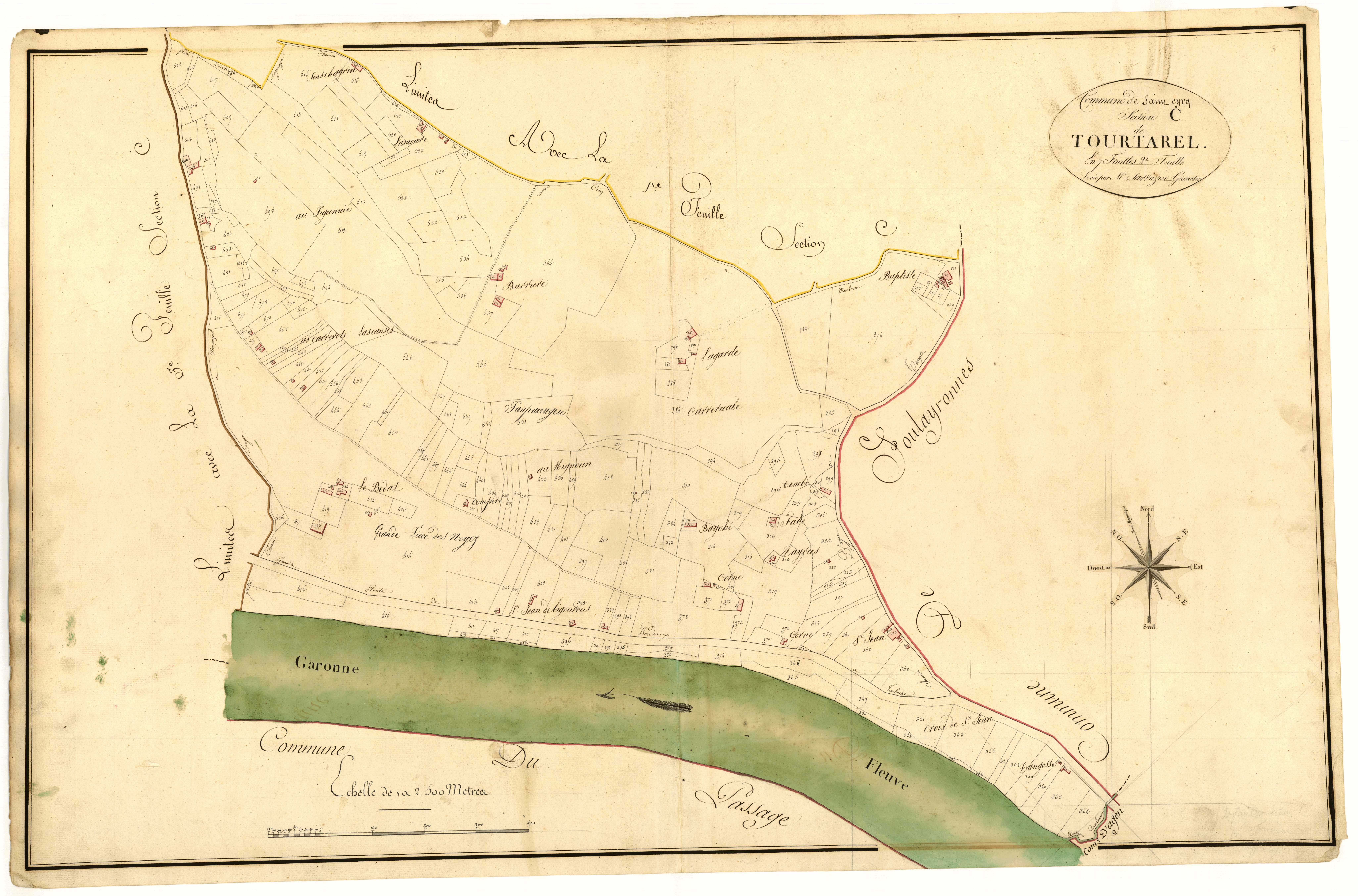Plan primitif, atlas-C2 Tourtarel, Colayrac-Saint-Cirq