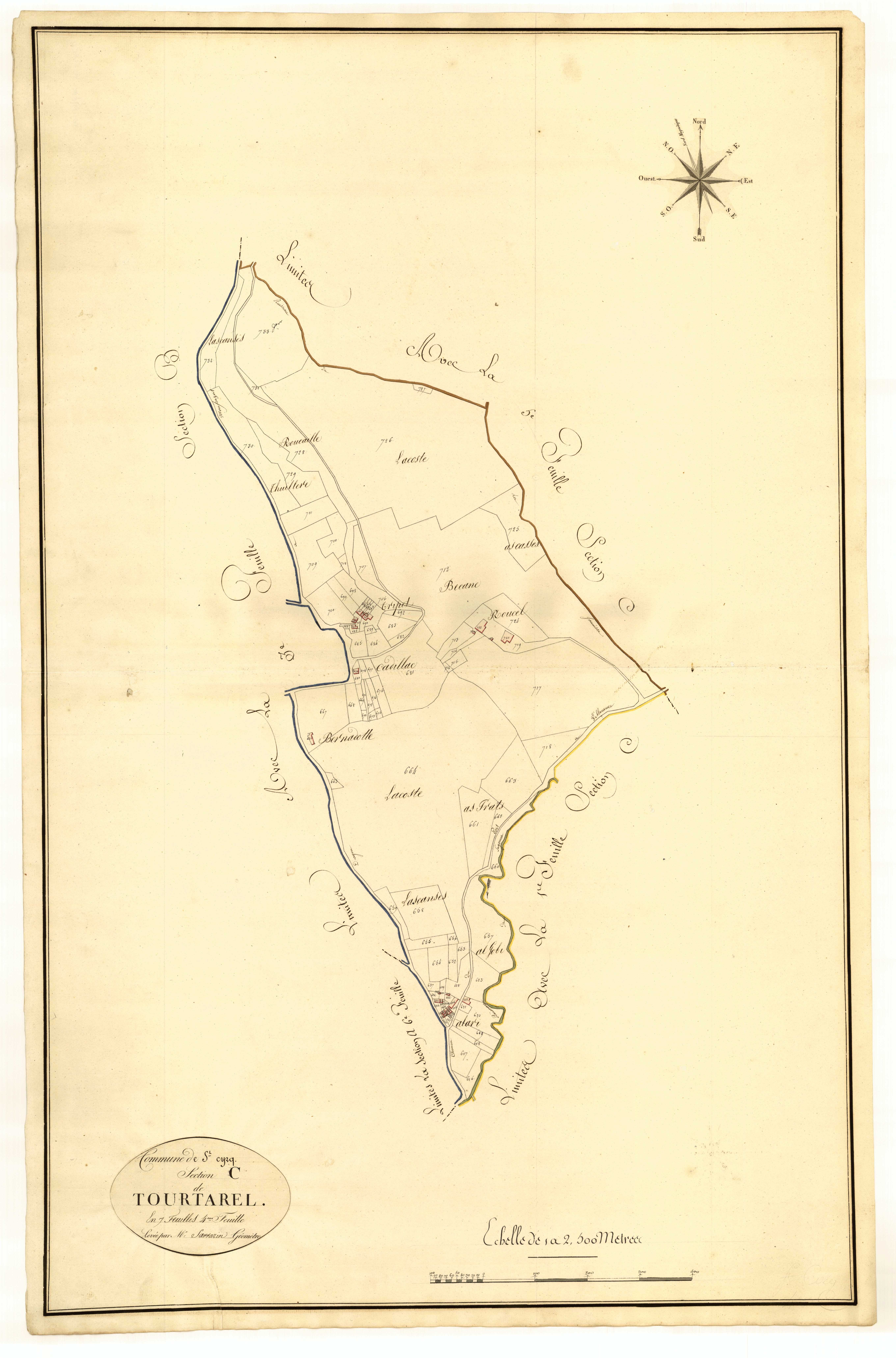 Plan primitif, atlas-C4 Tourtarel, Colayrac-Saint-Cirq
