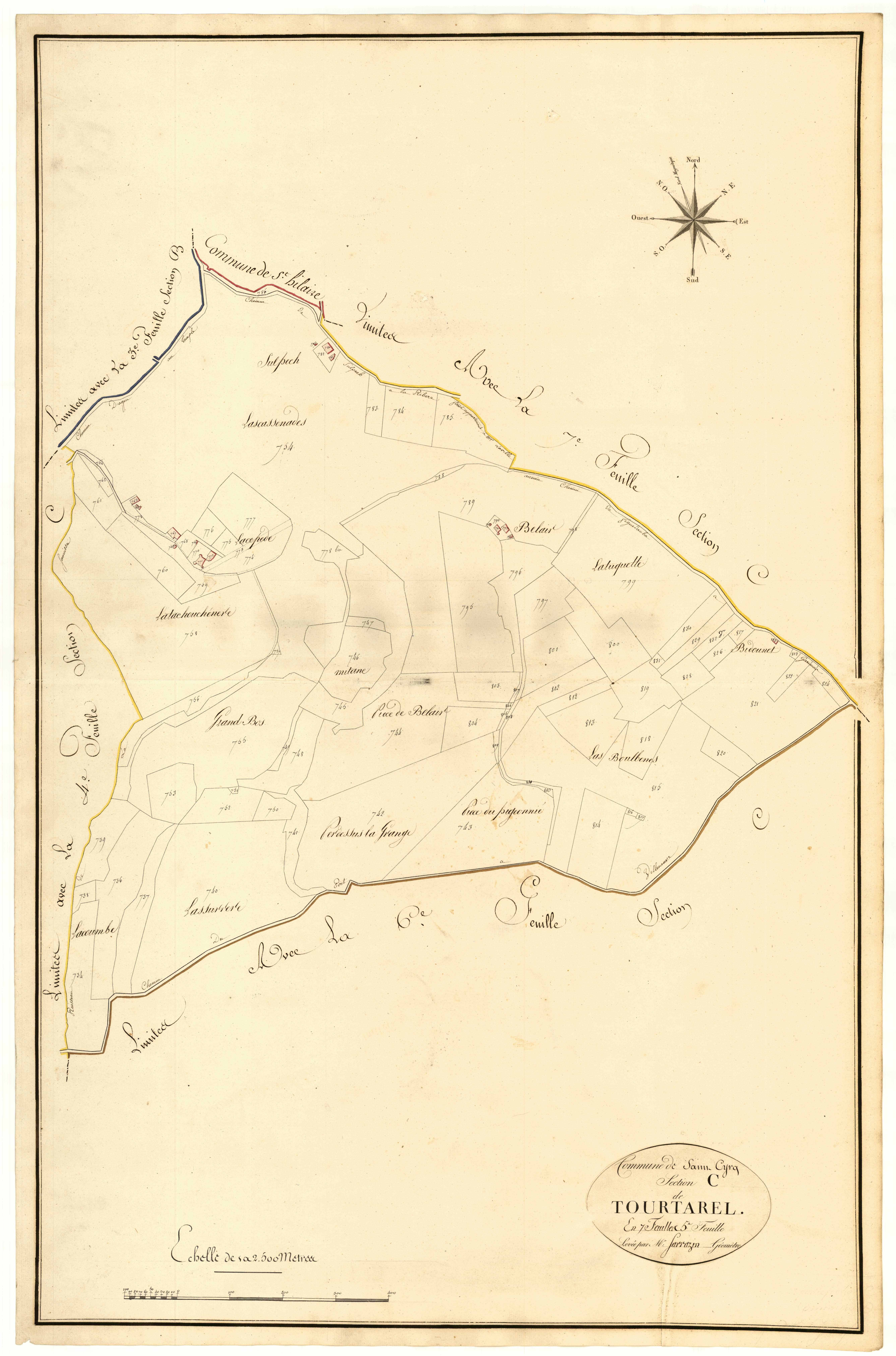 Plan primitif, atlas-C5 Tourtarel, Colayrac-Saint-Cirq
