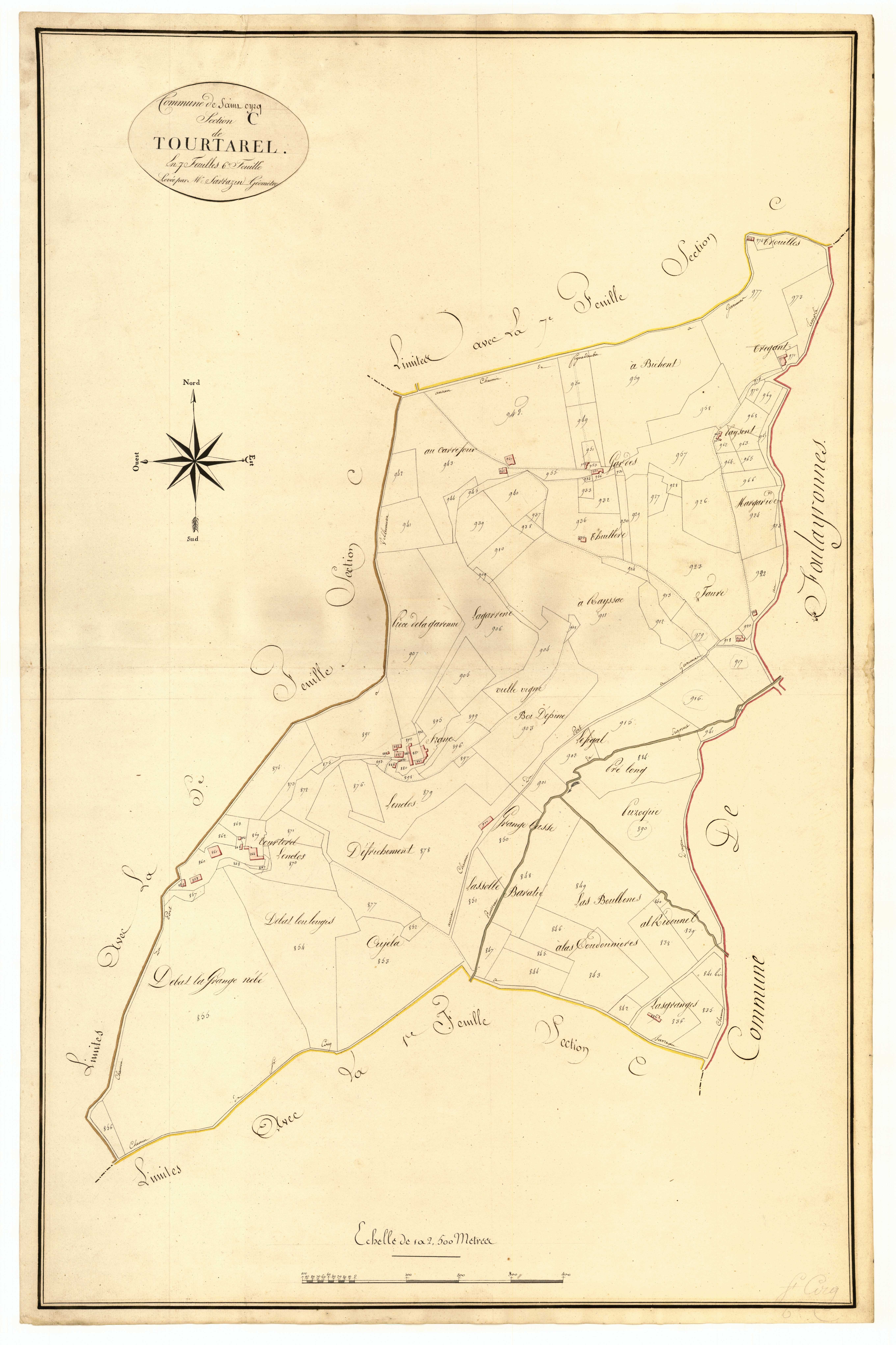 Plan primitif, atlas-C6 Tourtarel, Colayrac-Saint-Cirq