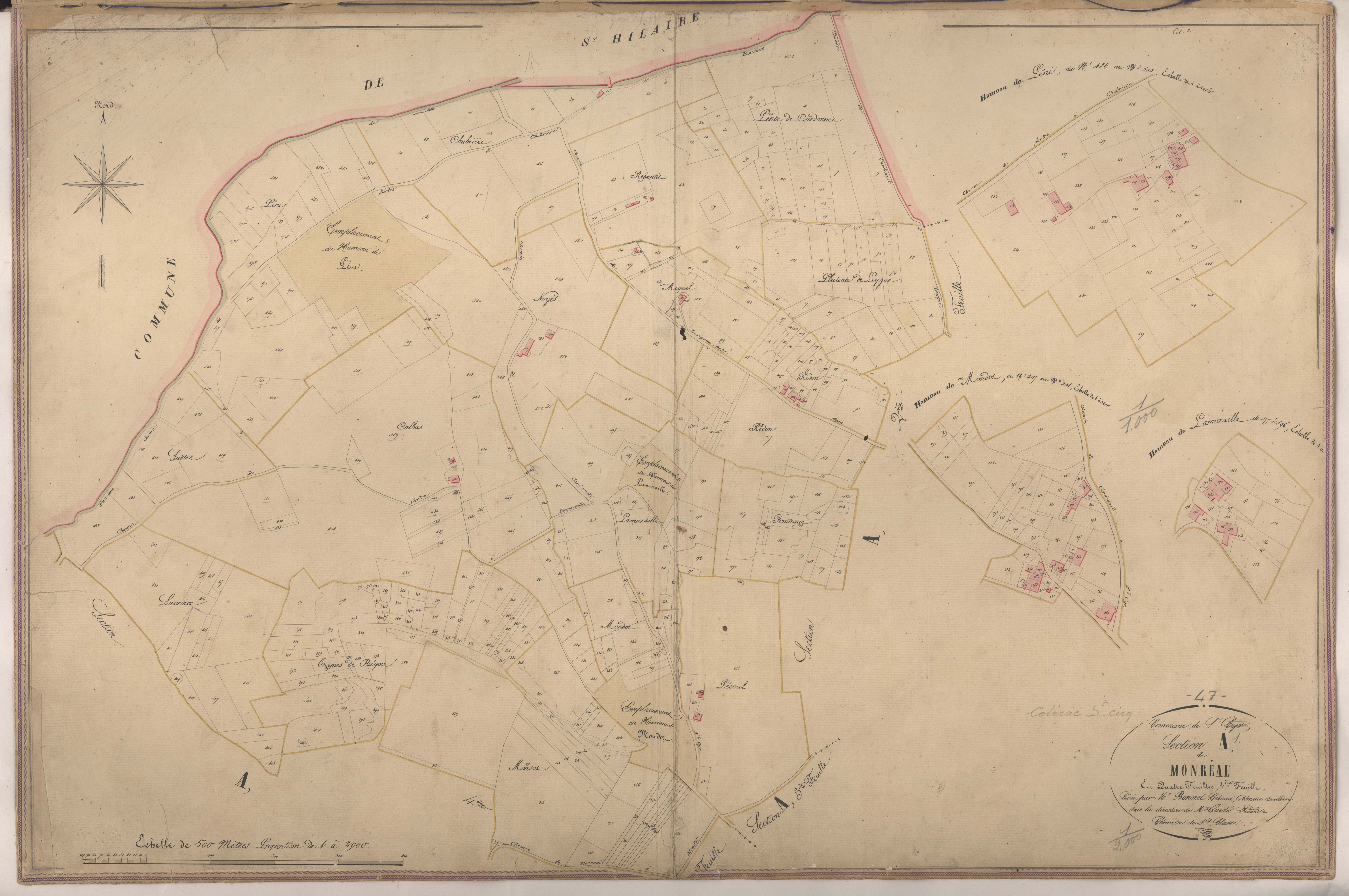 Plan napoléonien-A1 Monréal, Colayrac-Saint-Cirq