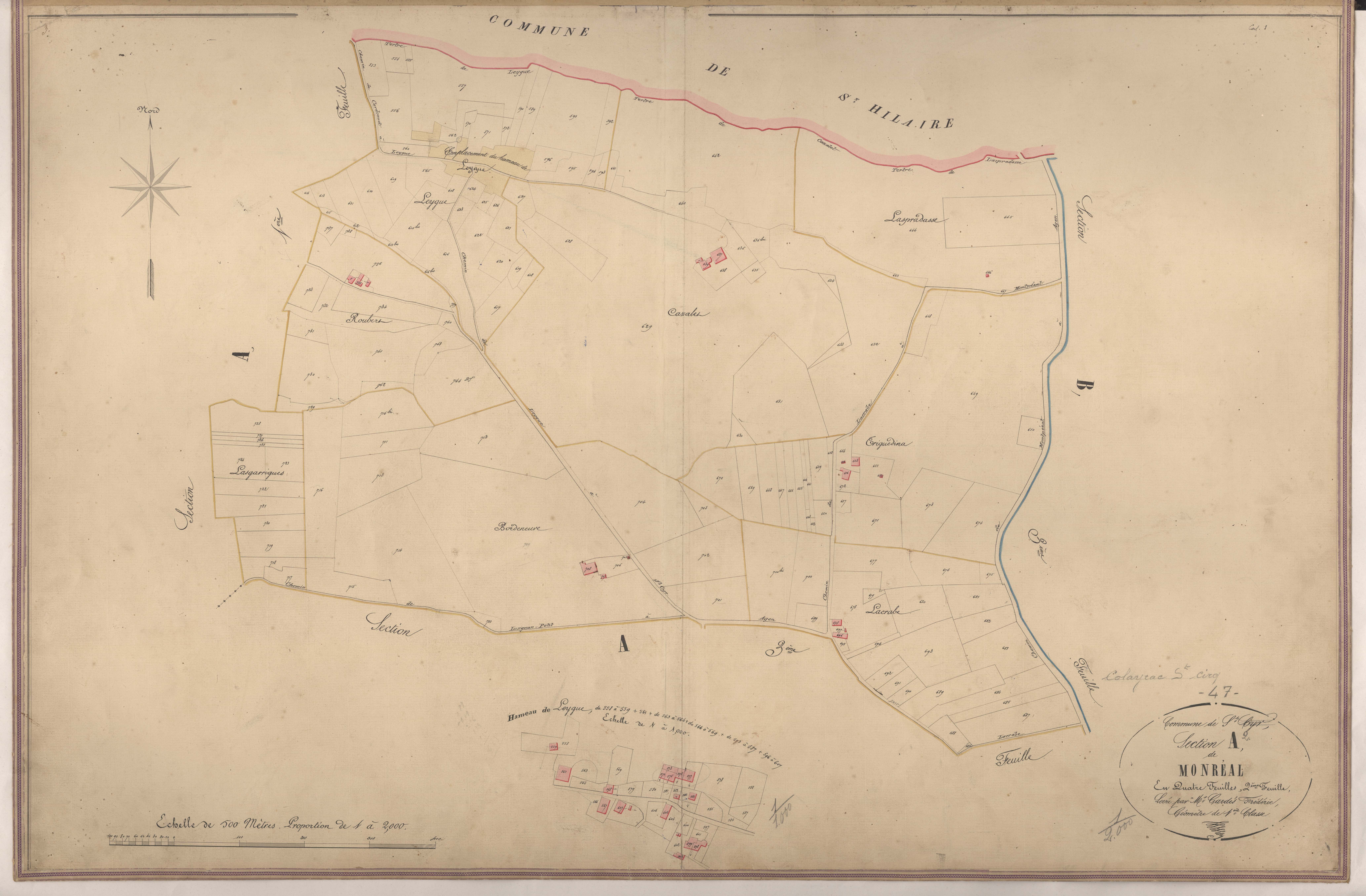 Plan napoléonien-A2 Monréal, Colayrac-Saint-Cirq