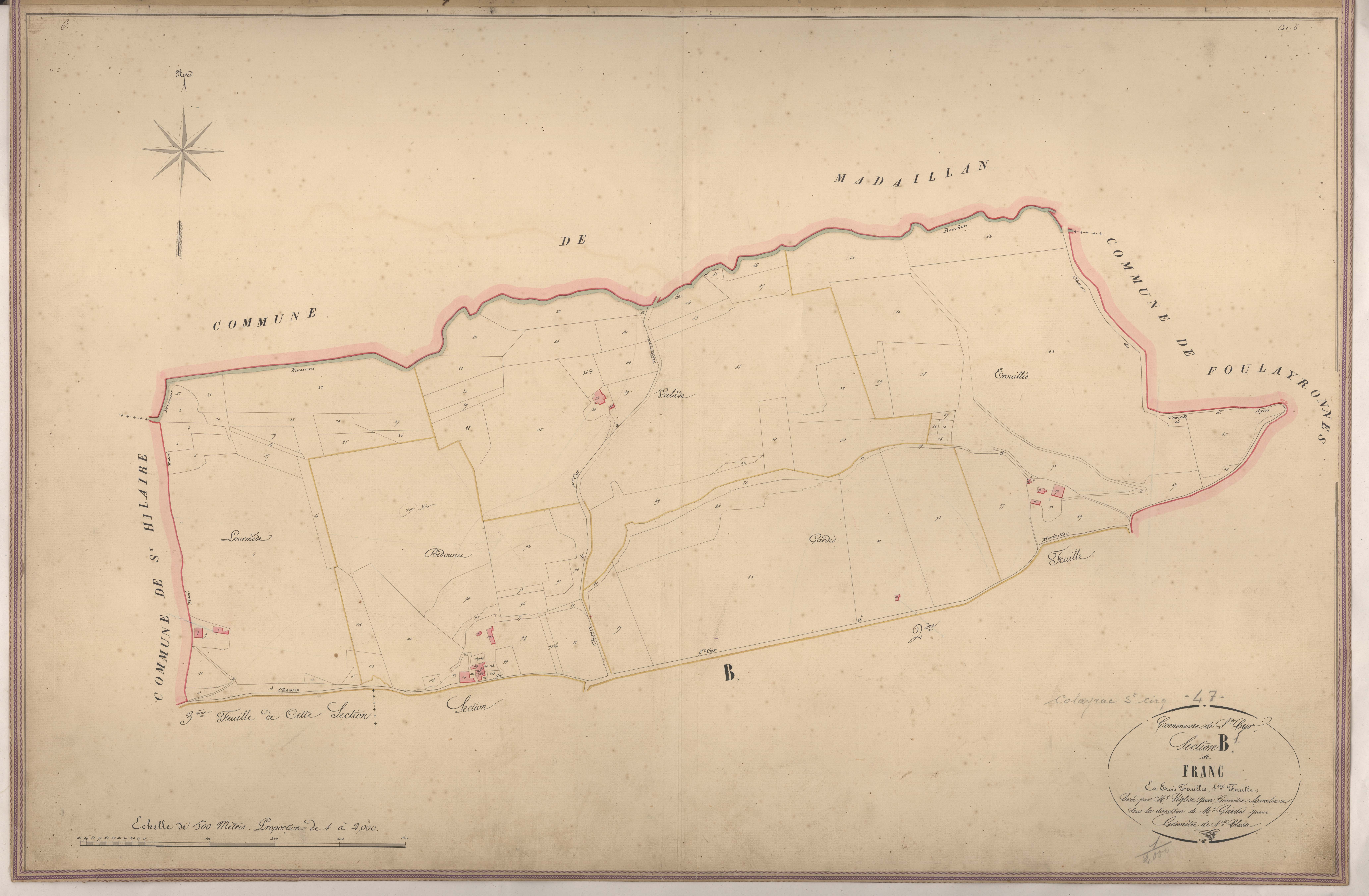 Plan napoléonien-B1 Franc, Colayrac-Saint-Cirq