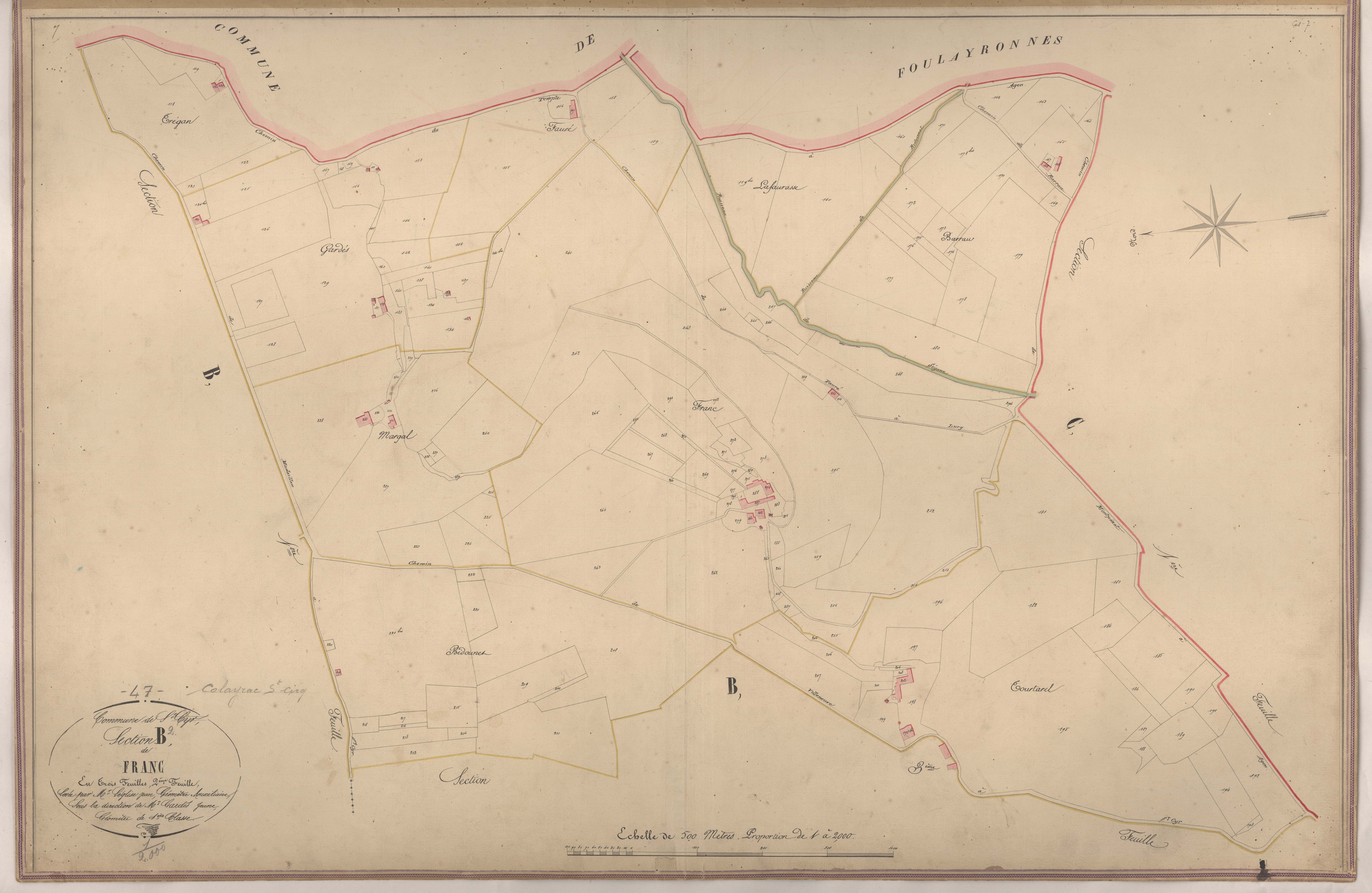 Plan napoléonien-B2 Franc, Colayrac-Saint-Cirq