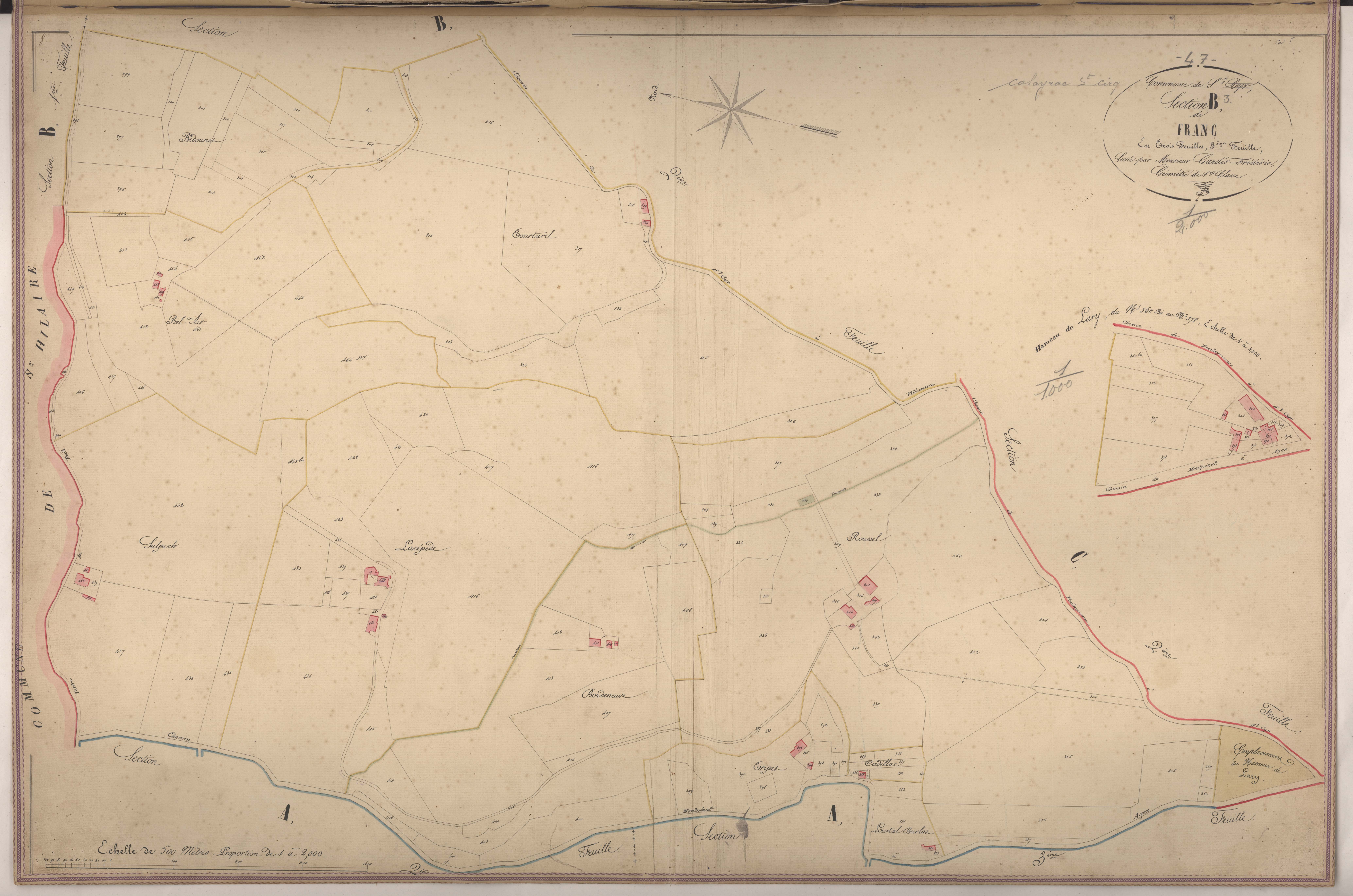 Plan napoléonien-B3 Franc, Colayrac-Saint-Cirq