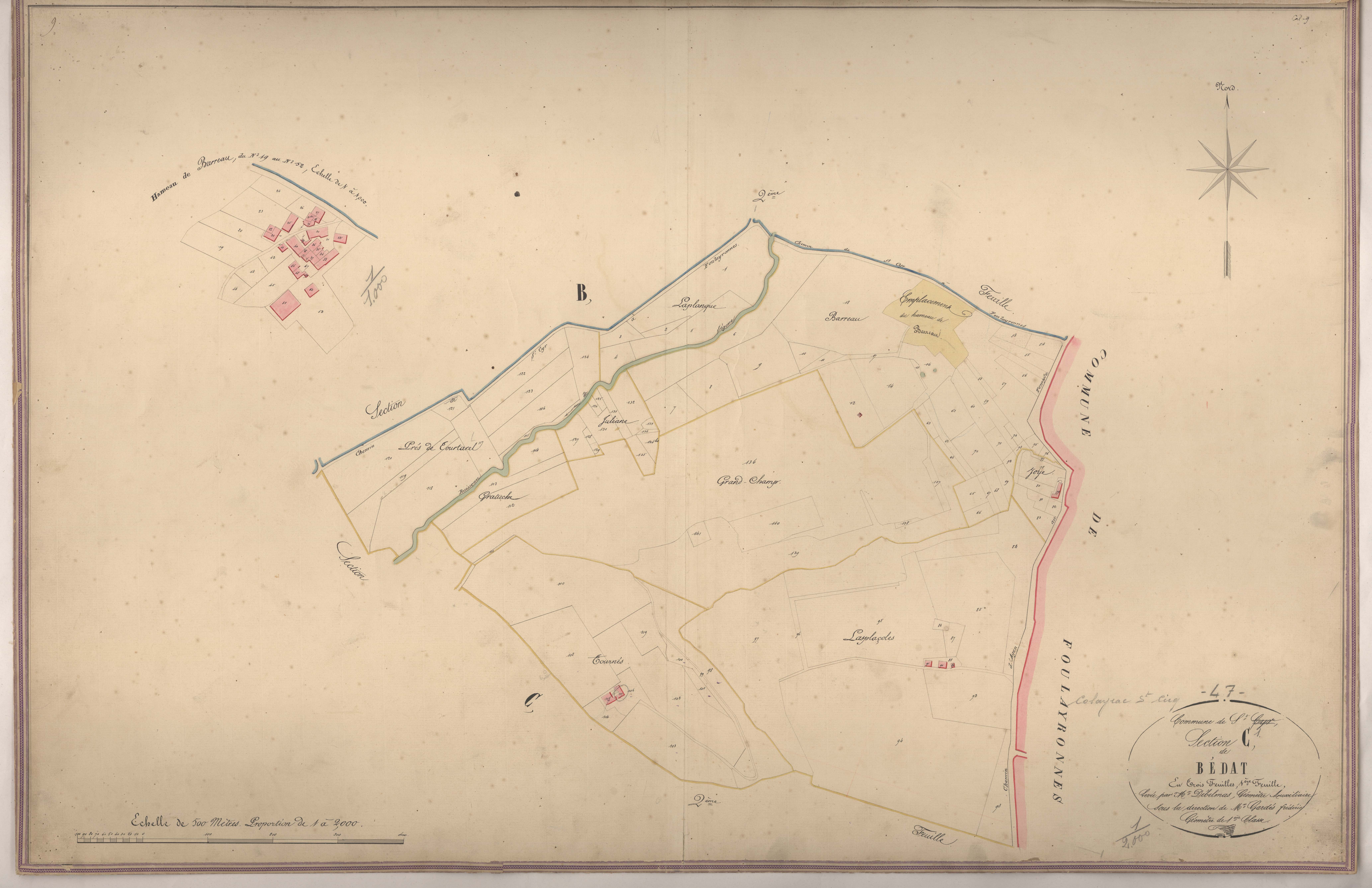 Plan napoléonien-C1 Bédat, Colayrac-Saint-Cirq