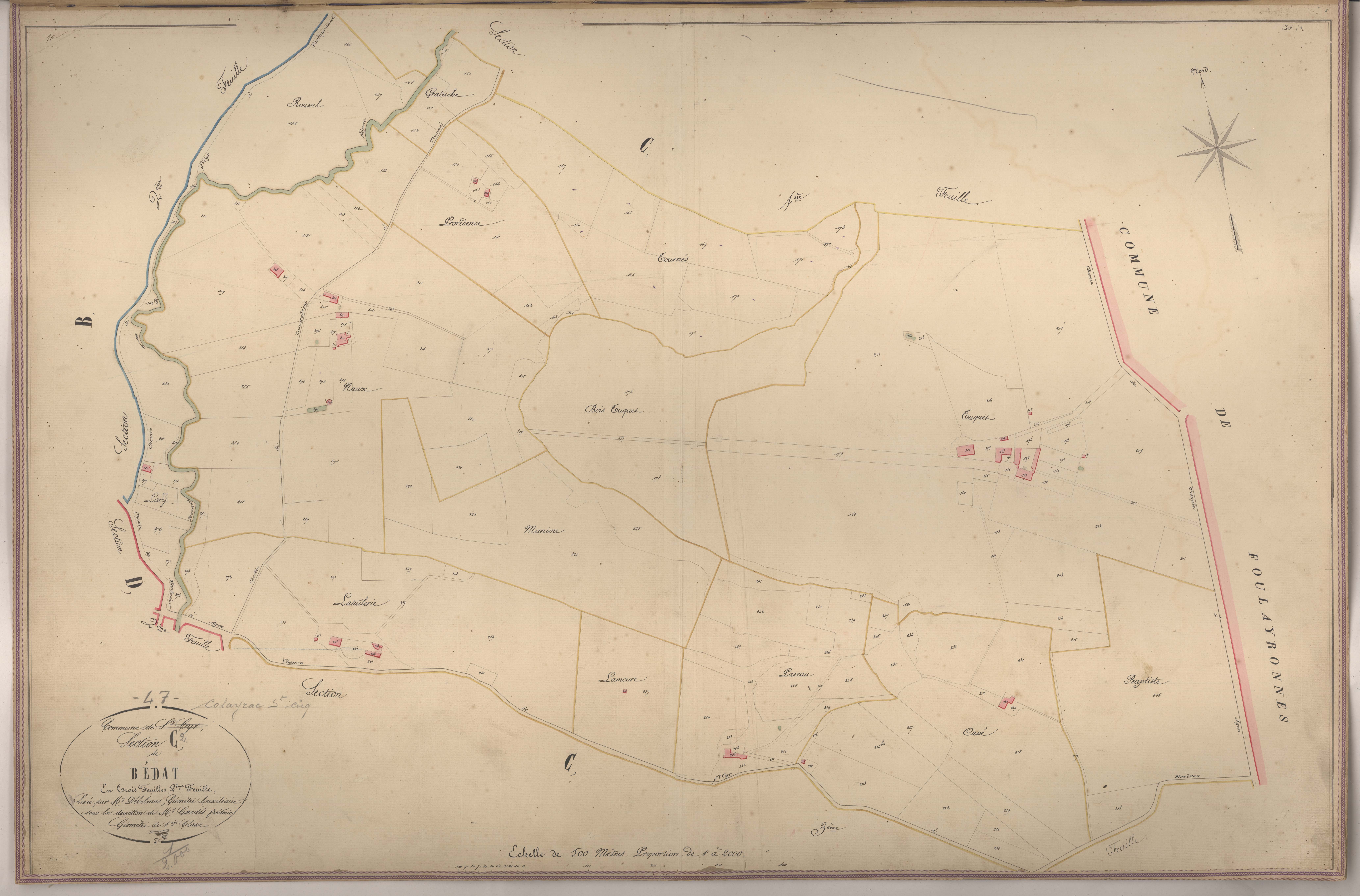 Plan napoléonien-C2 Bédat, Colayrac-Saint-Cirq