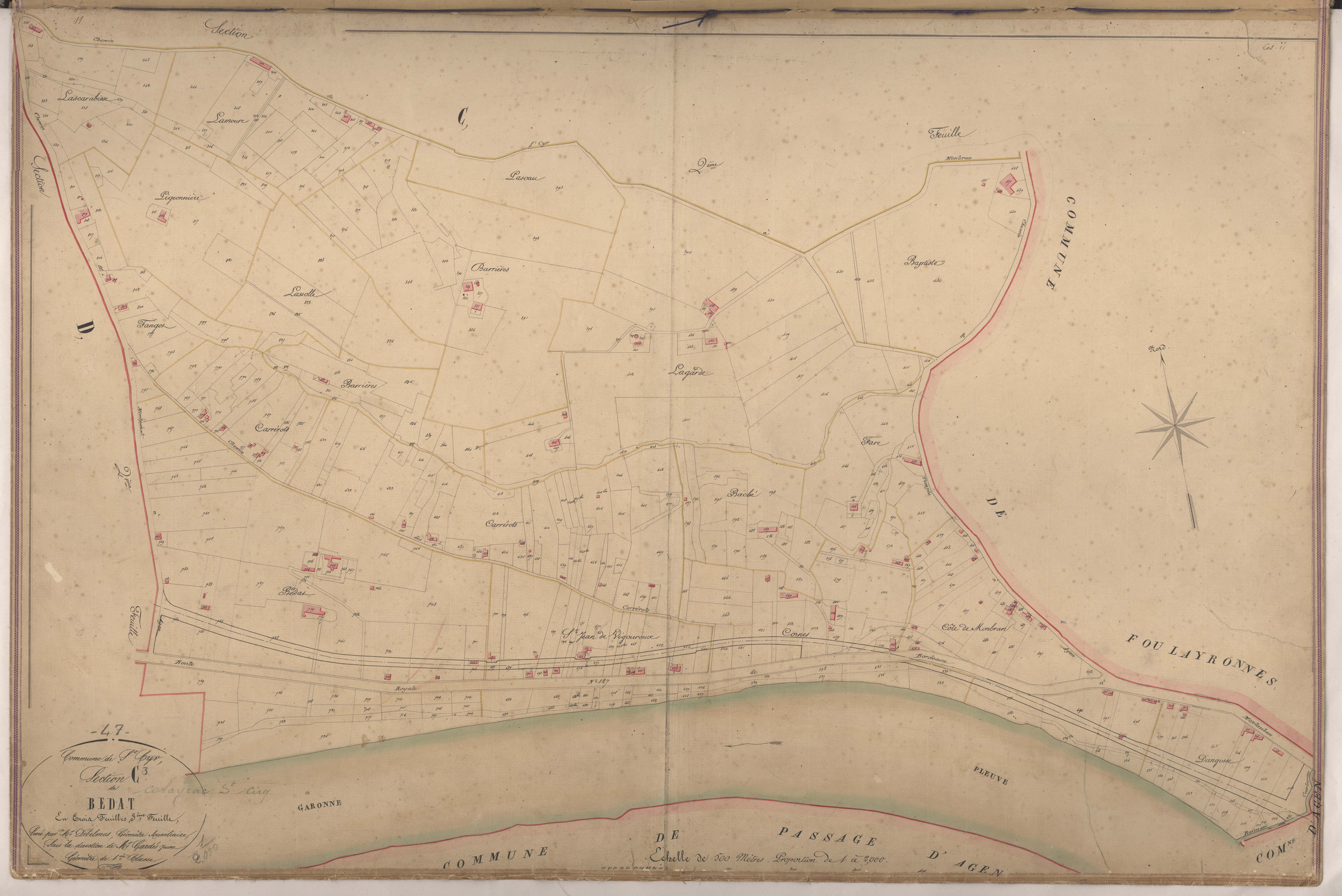 Plan napoléonien-C3 Bédat, Colayrac-Saint-Cirq