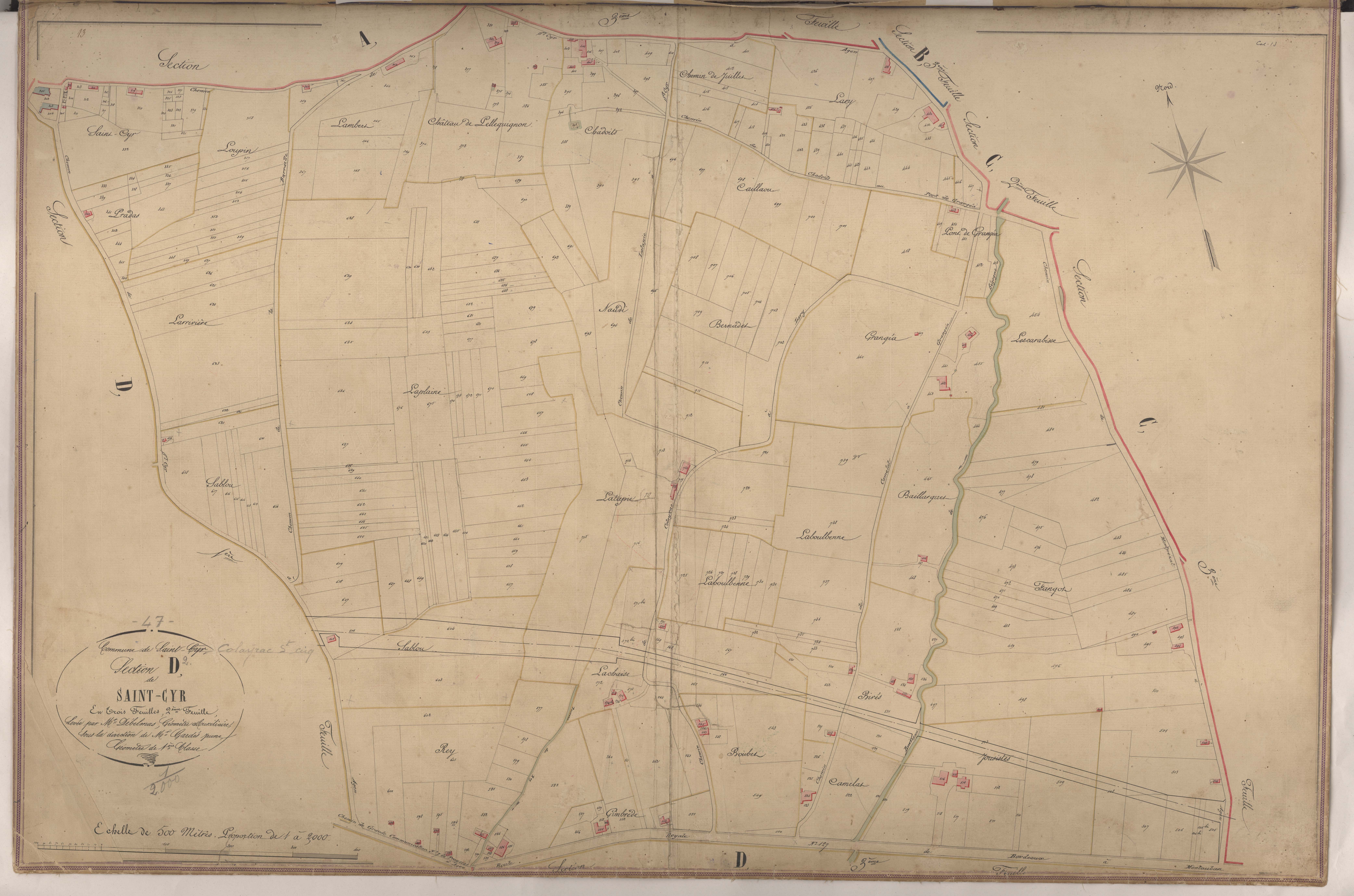 Plan napoléonien-D2 Saint-Cyr, Colayrac-Saint-Cirq