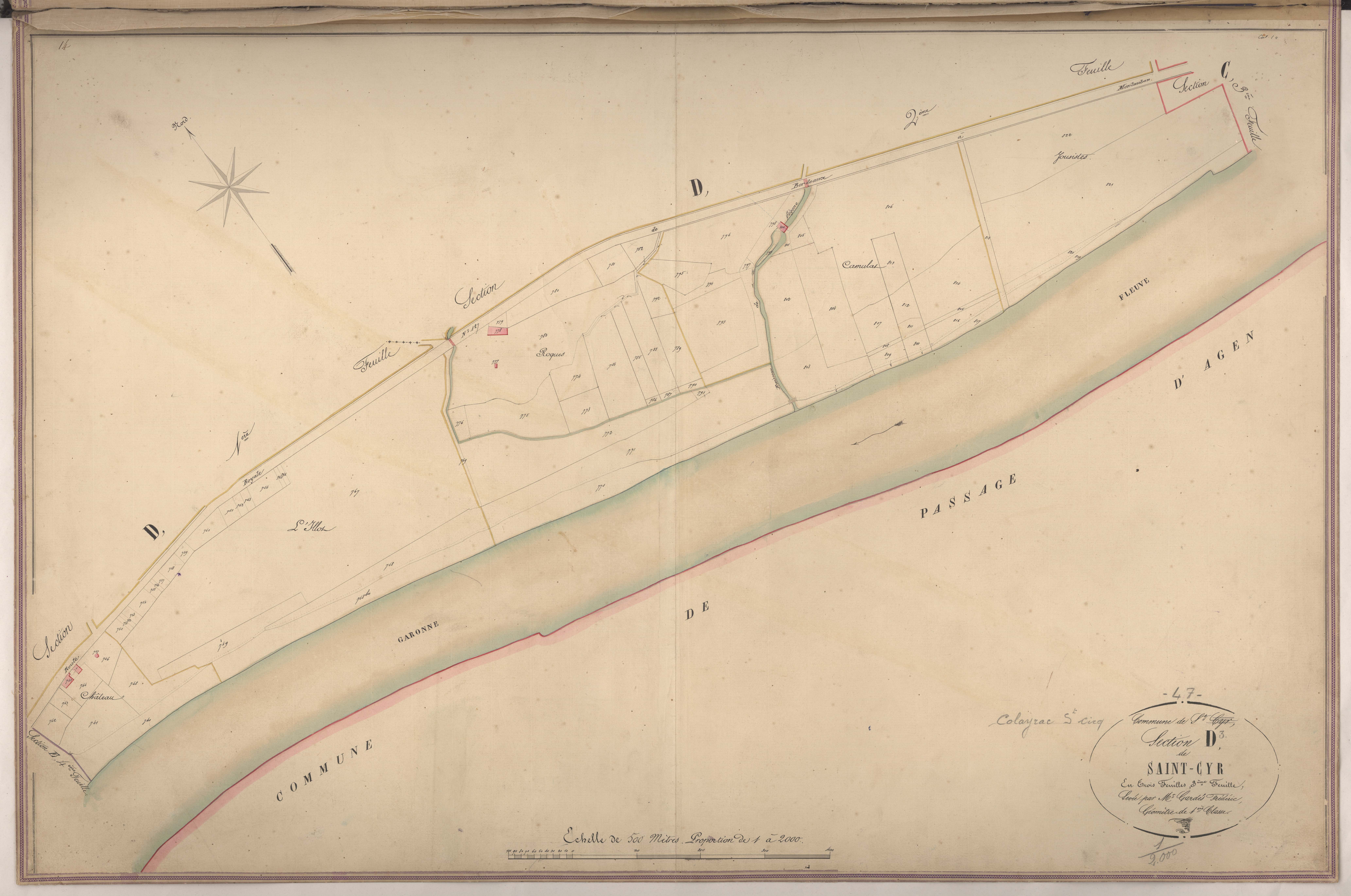 Plan napoléonien-D3 Saint-Cyr, Colayrac-Saint-Cirq