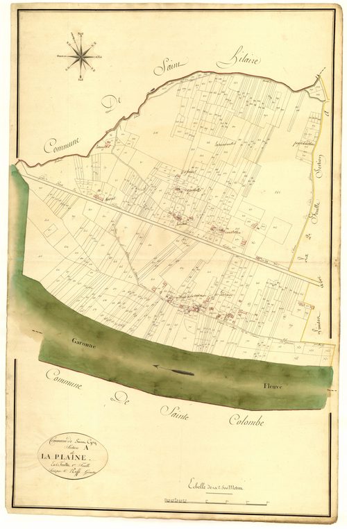 Plan primitif, atlas-A1 La Plaine, Colayrac-Saint-Cirq