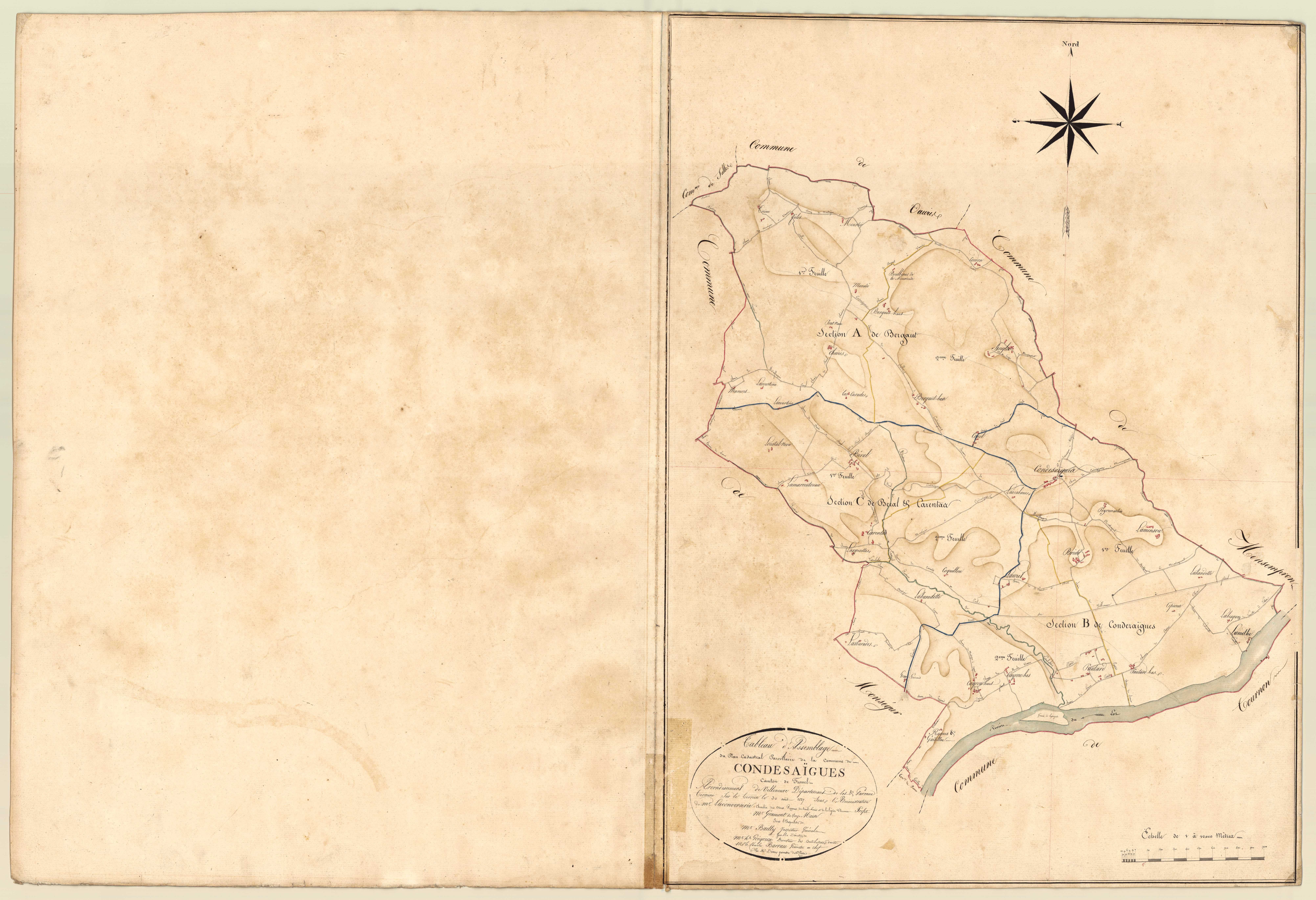 Plan napoléonien, atlas-TA, Condezaygues