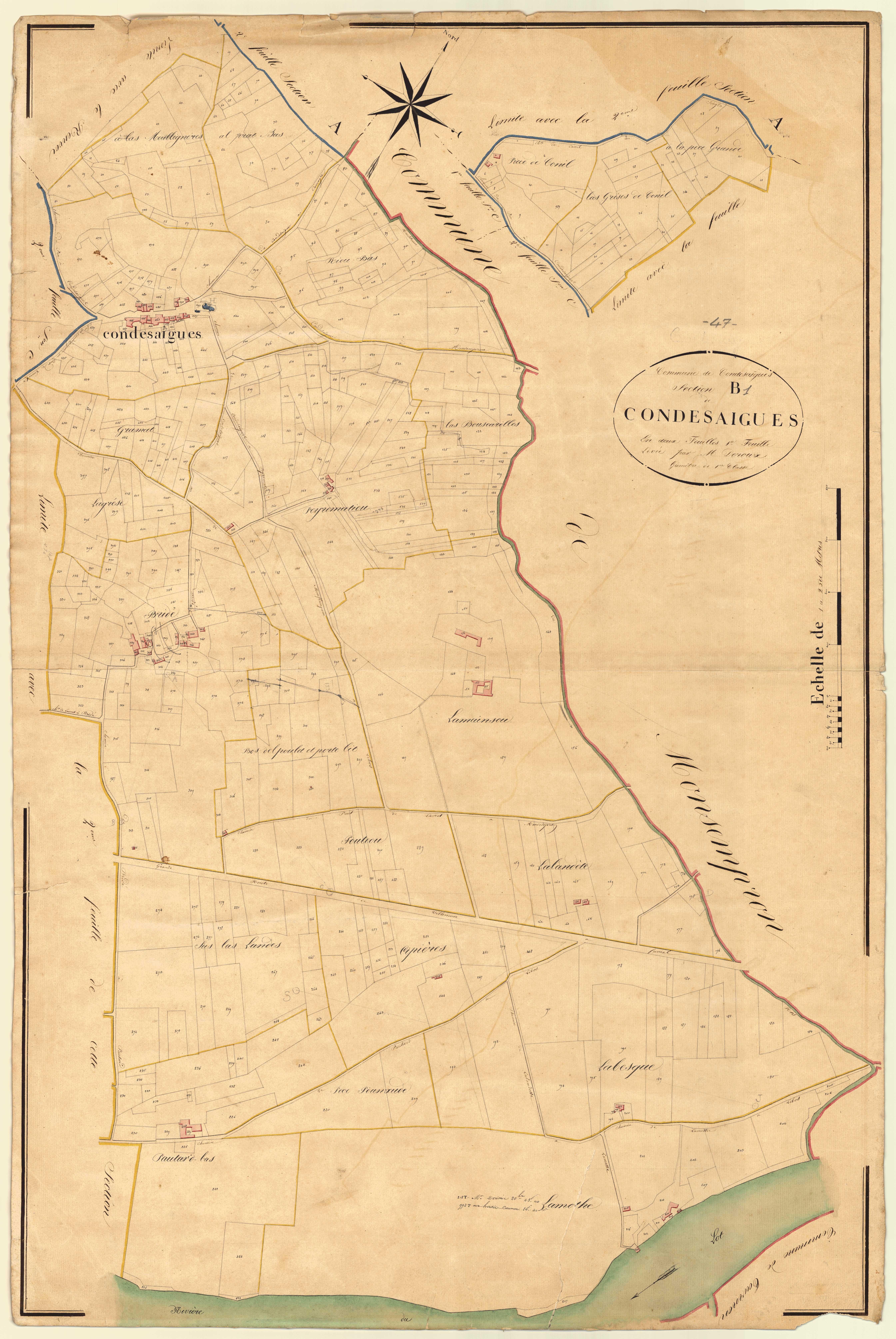 Plan napoléonien, atlas-B1 Condesaigues, Condezaygues