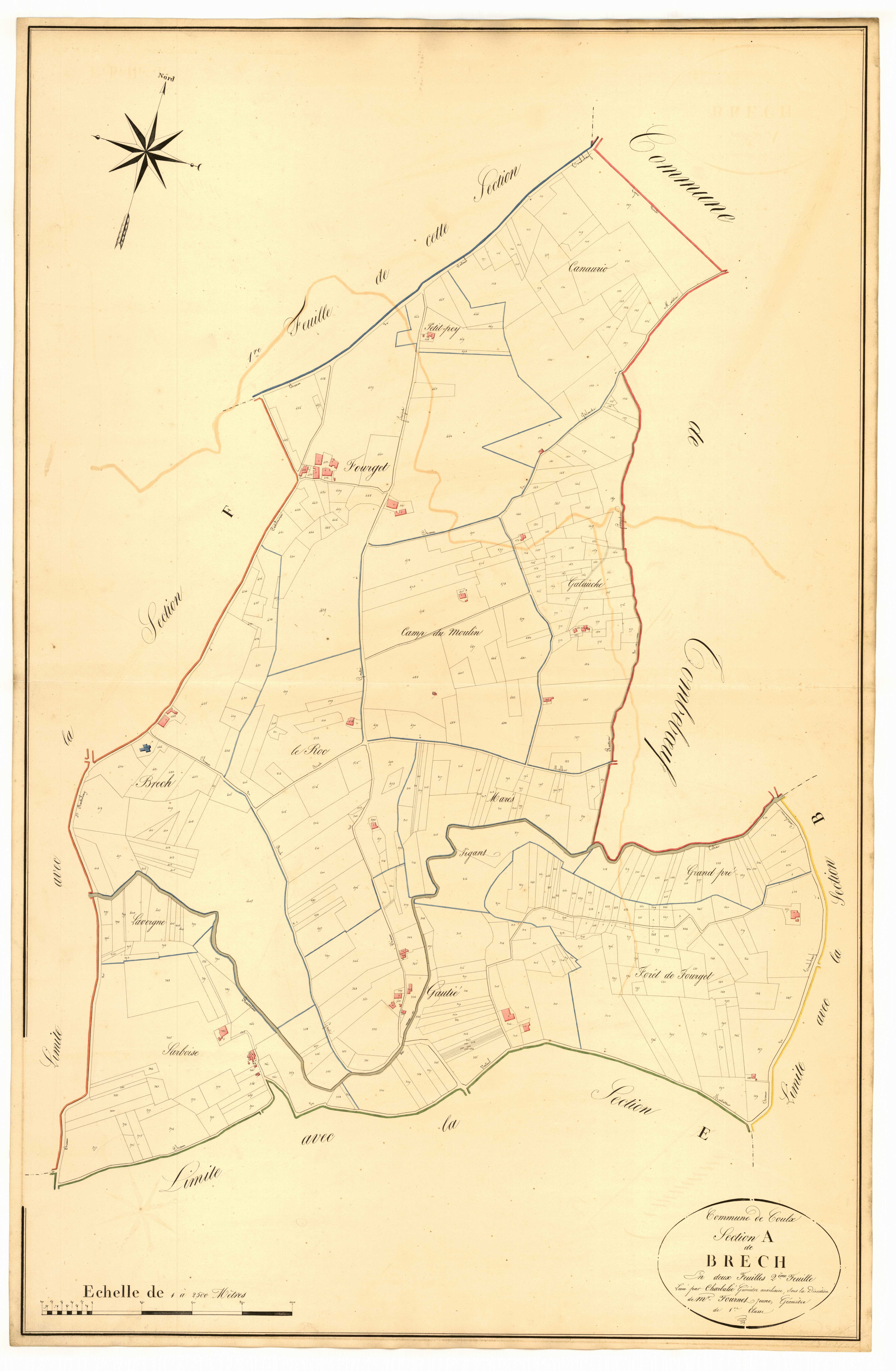 Plan napoléonien, atlas-A2 Brech, Coulx