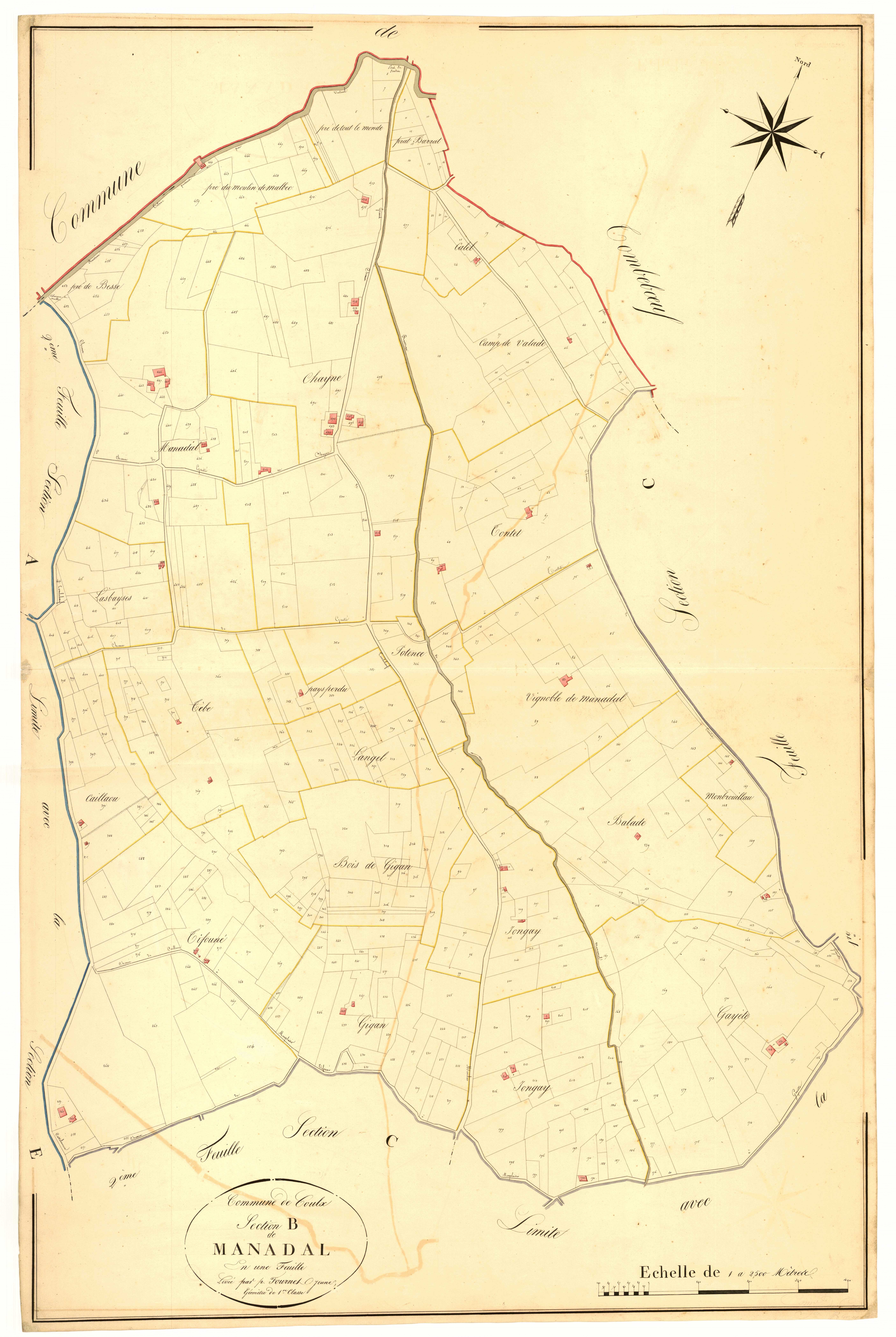 Plan napoléonien, atlas-B Manadal, Coulx