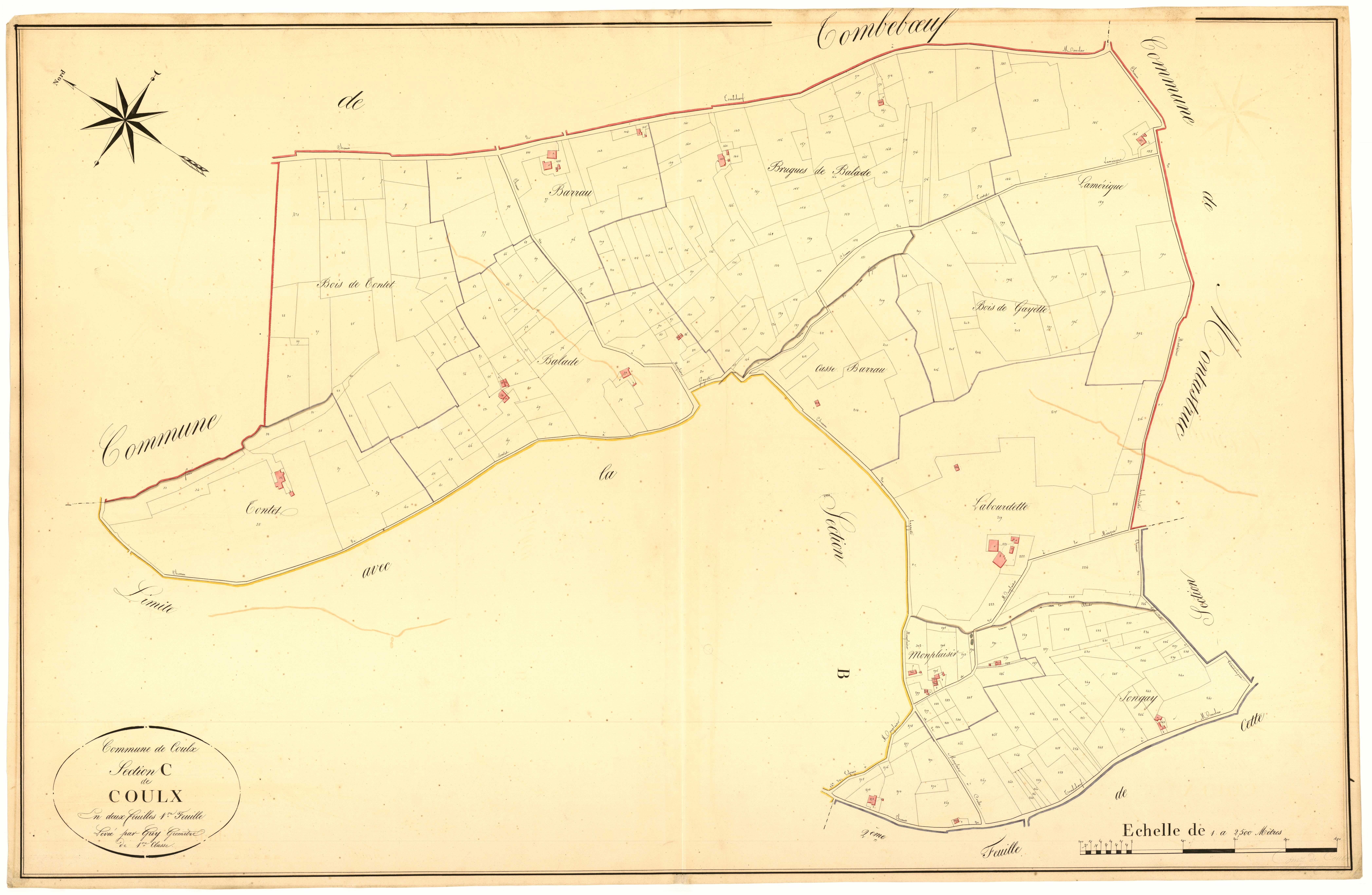 Plan napoléonien, atlas-C1 Coulx, Coulx