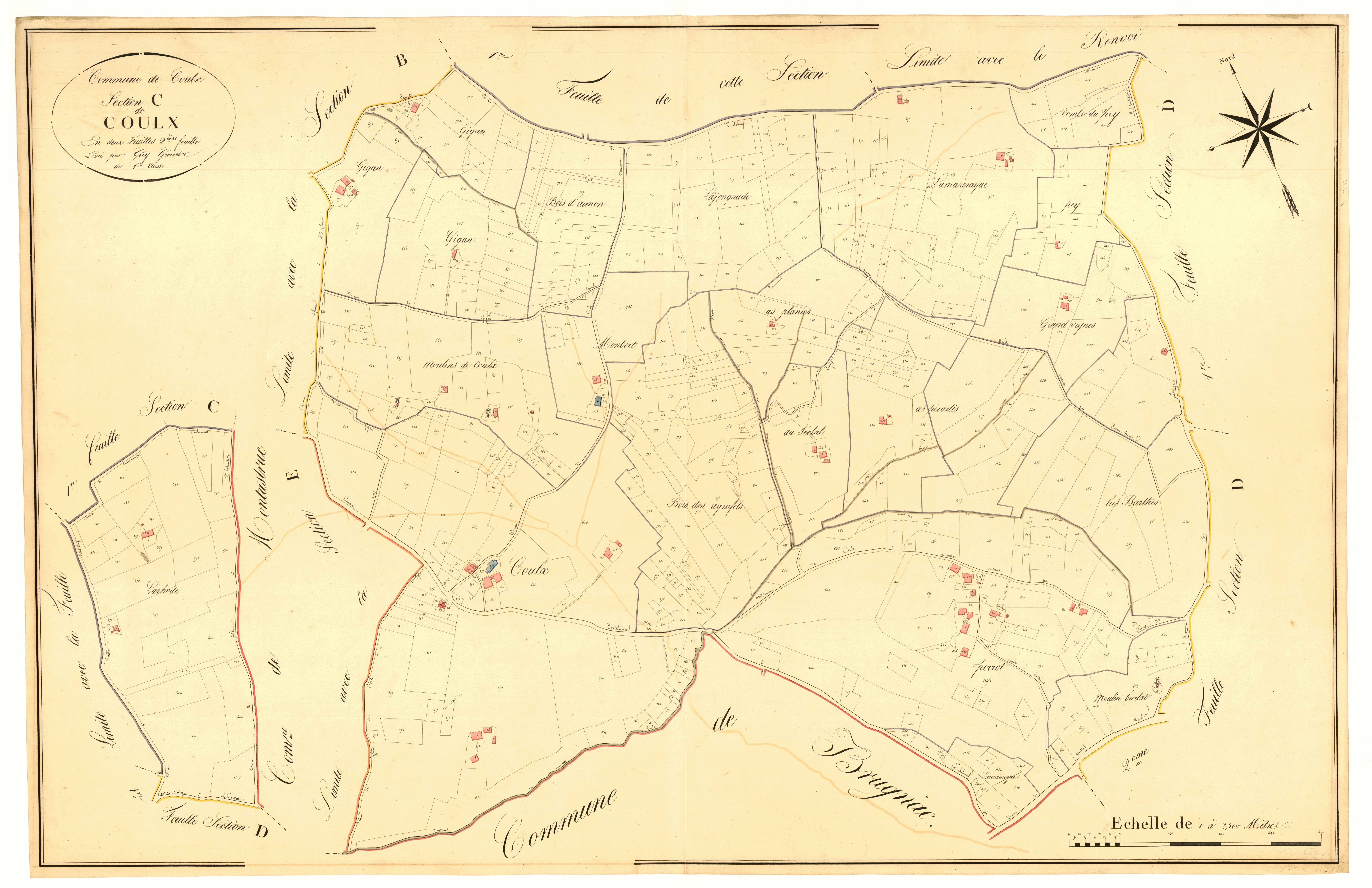 Plan napoléonien, atlas-C2 Coulx, Coulx