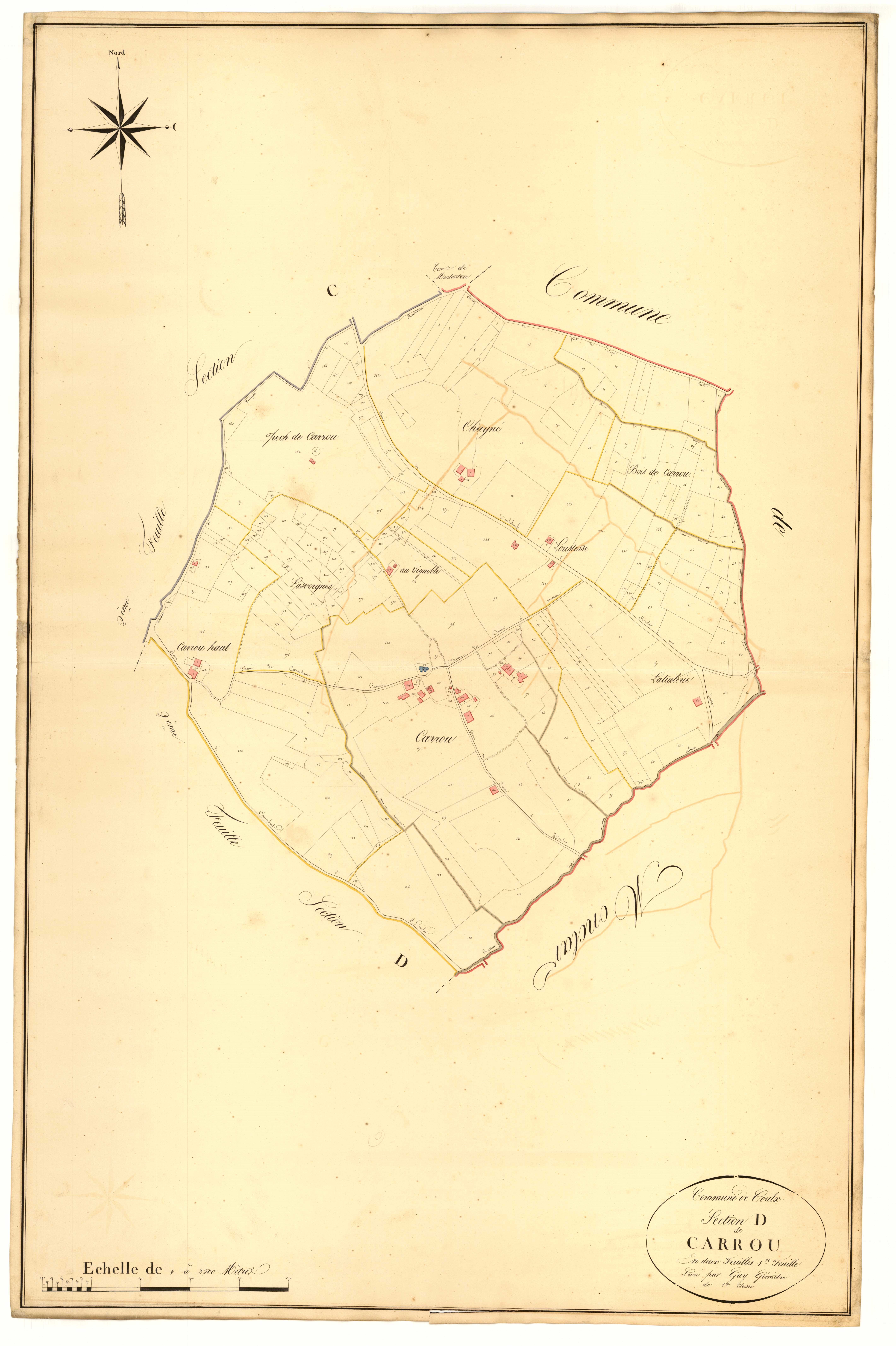 Plan napoléonien, atlas-D1 Carrou, Coulx