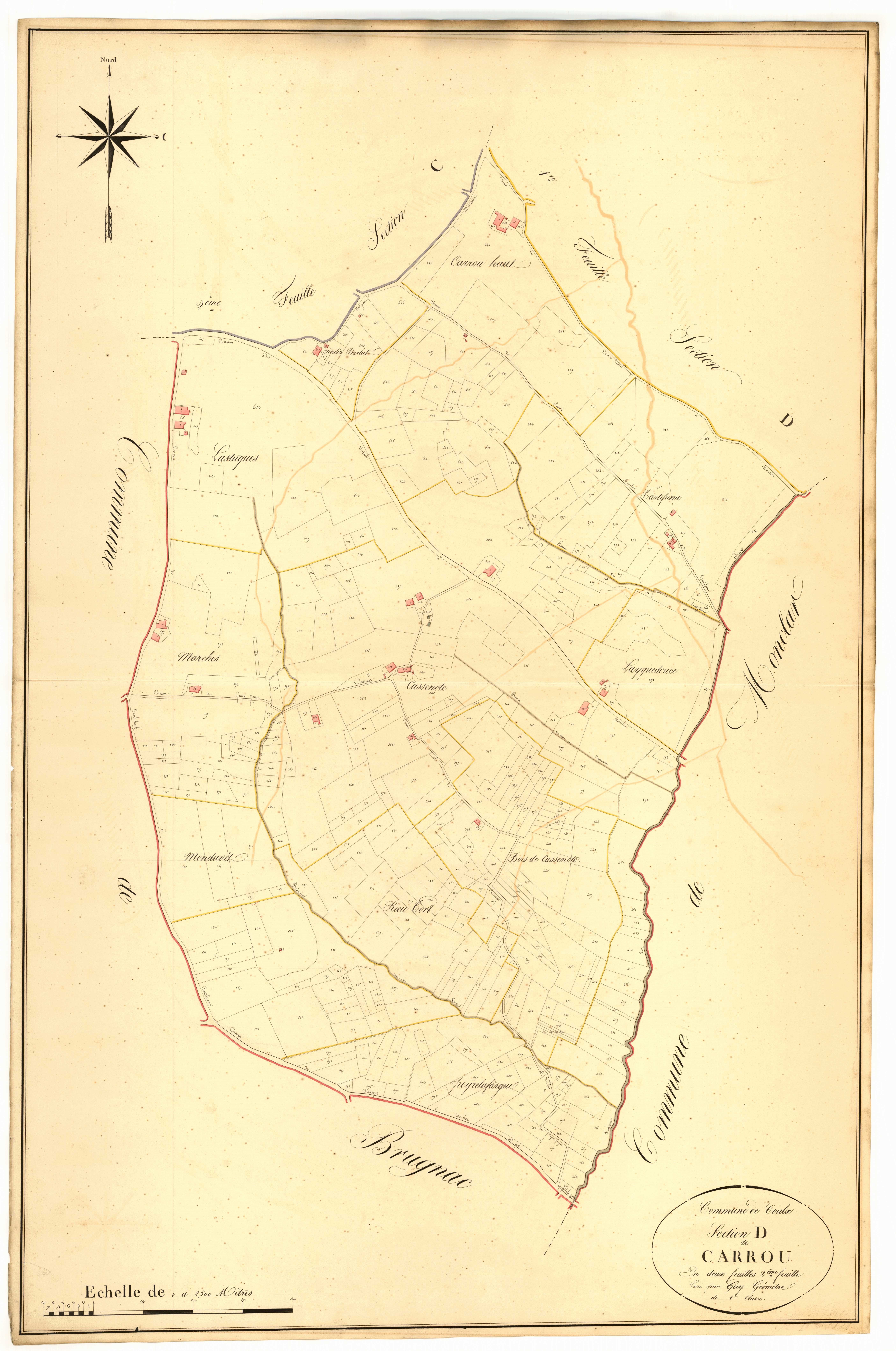 Plan napoléonien, atlas-D2 Carrou, Coulx