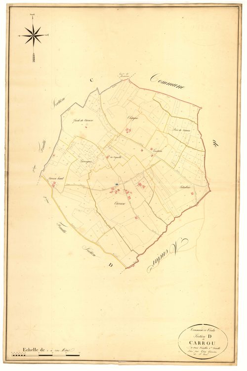 Plan napoléonien, atlas-D1 Carrou, Coulx