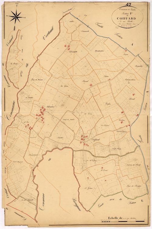 Plan napoléonien, atlas-F Coiffard-Brech, Coulx