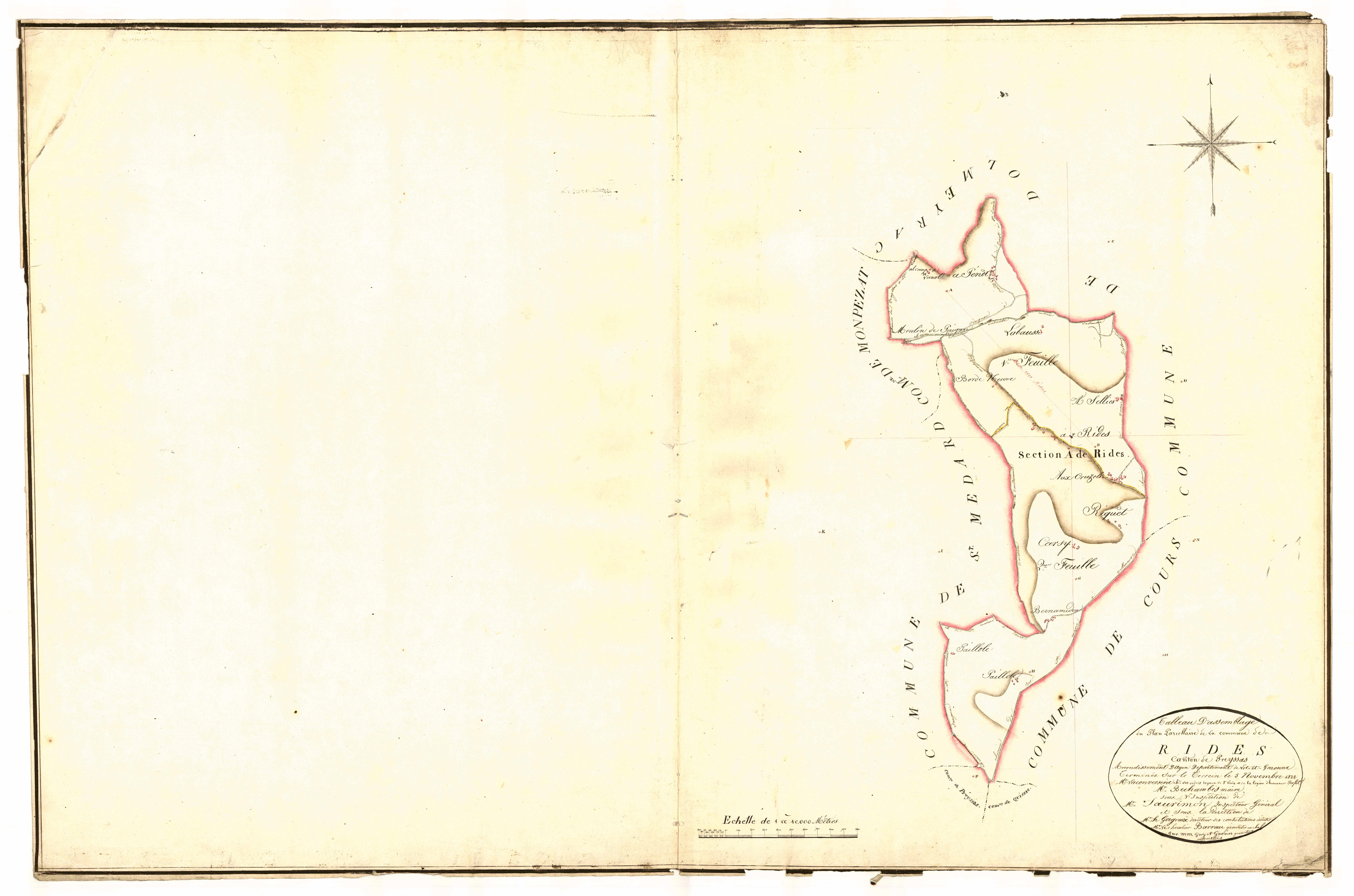 Plan napoléonien, atlas-TA, Rides (voir Cours)