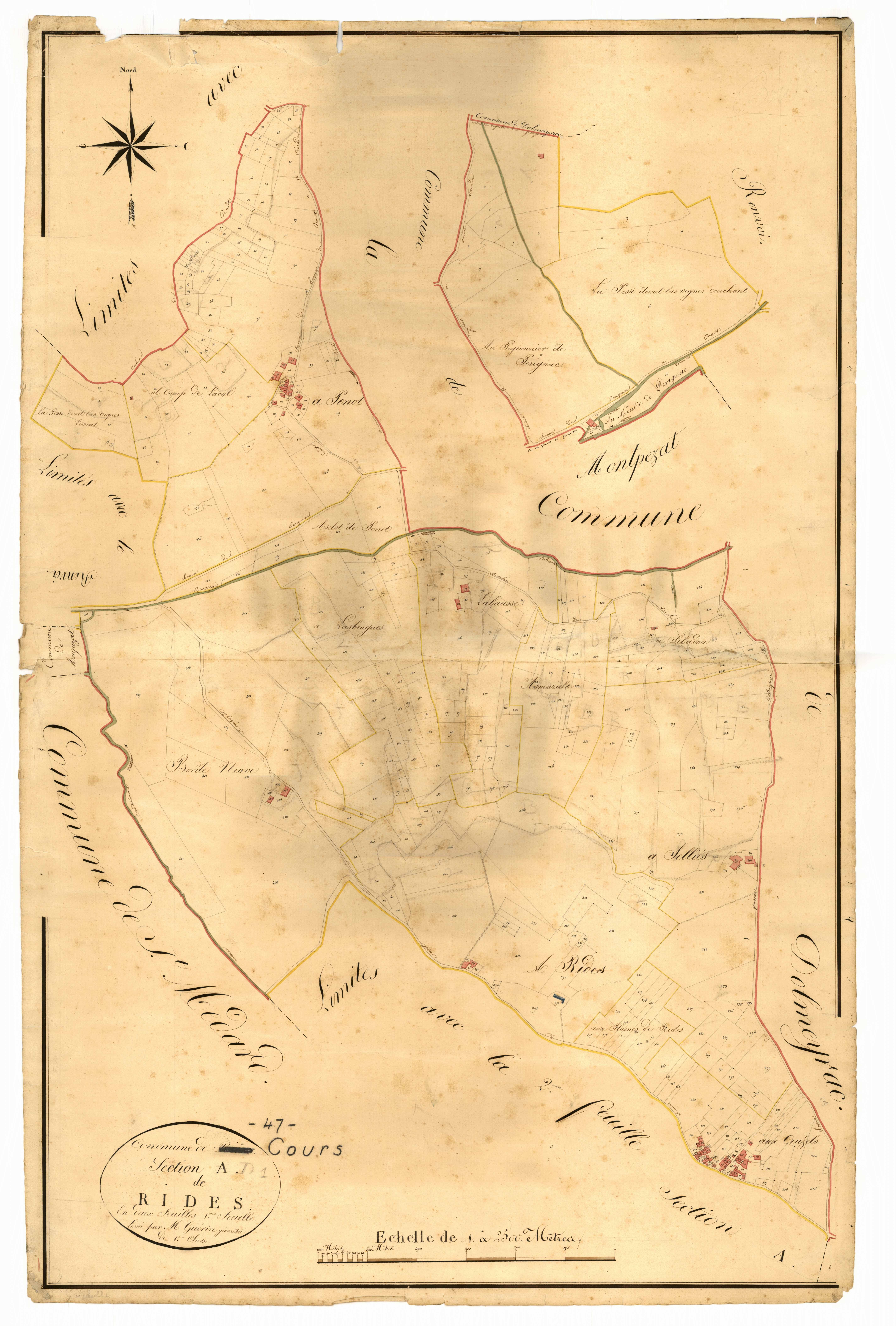 Plan napoléonien, atlas-A1 Rides, Rides (voir Cours)