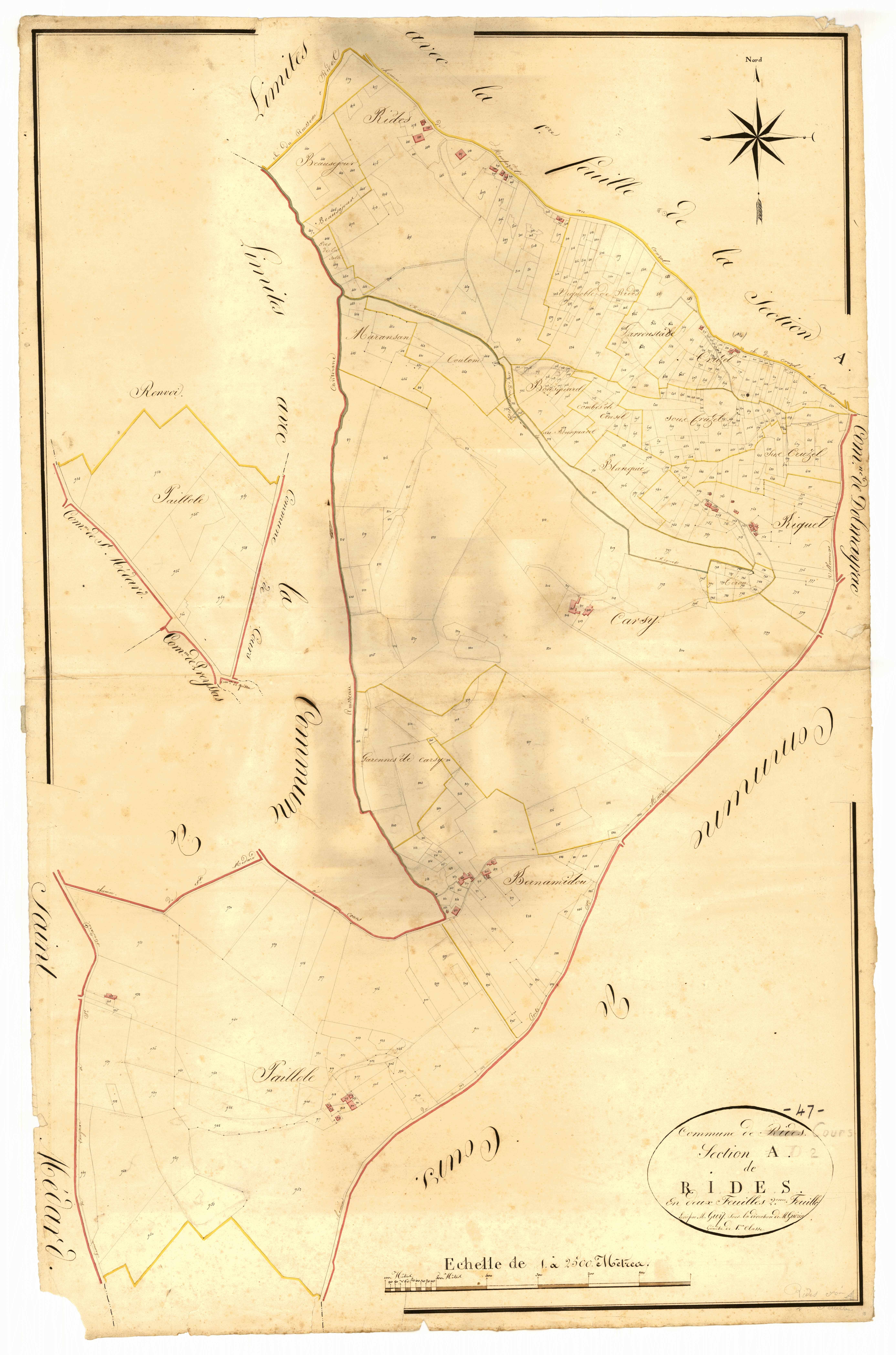 Plan napoléonien, atlas-A2 Rides, Rides (voir Cours)