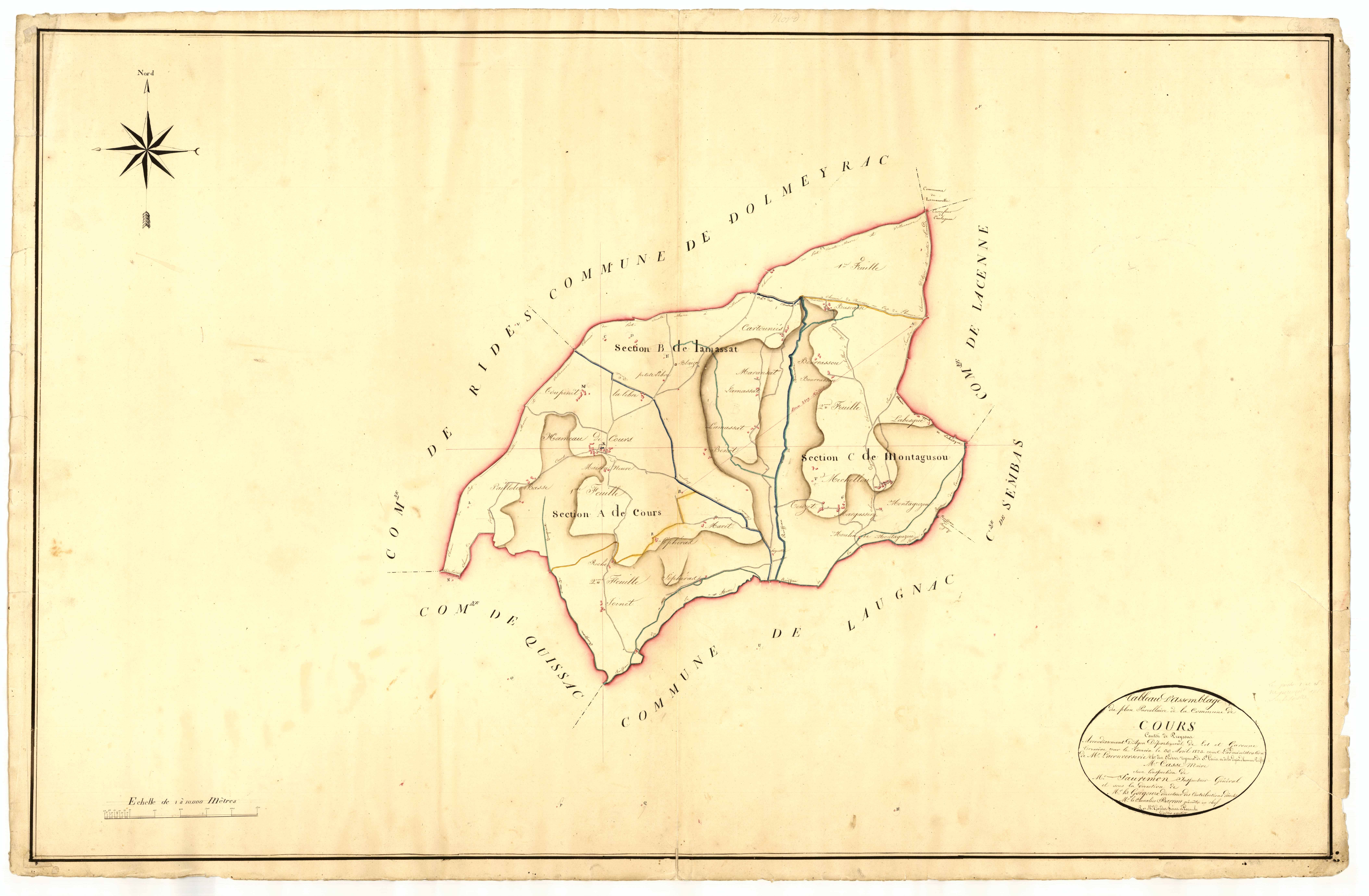 Plan napoléonien, atlas-TA, Cours