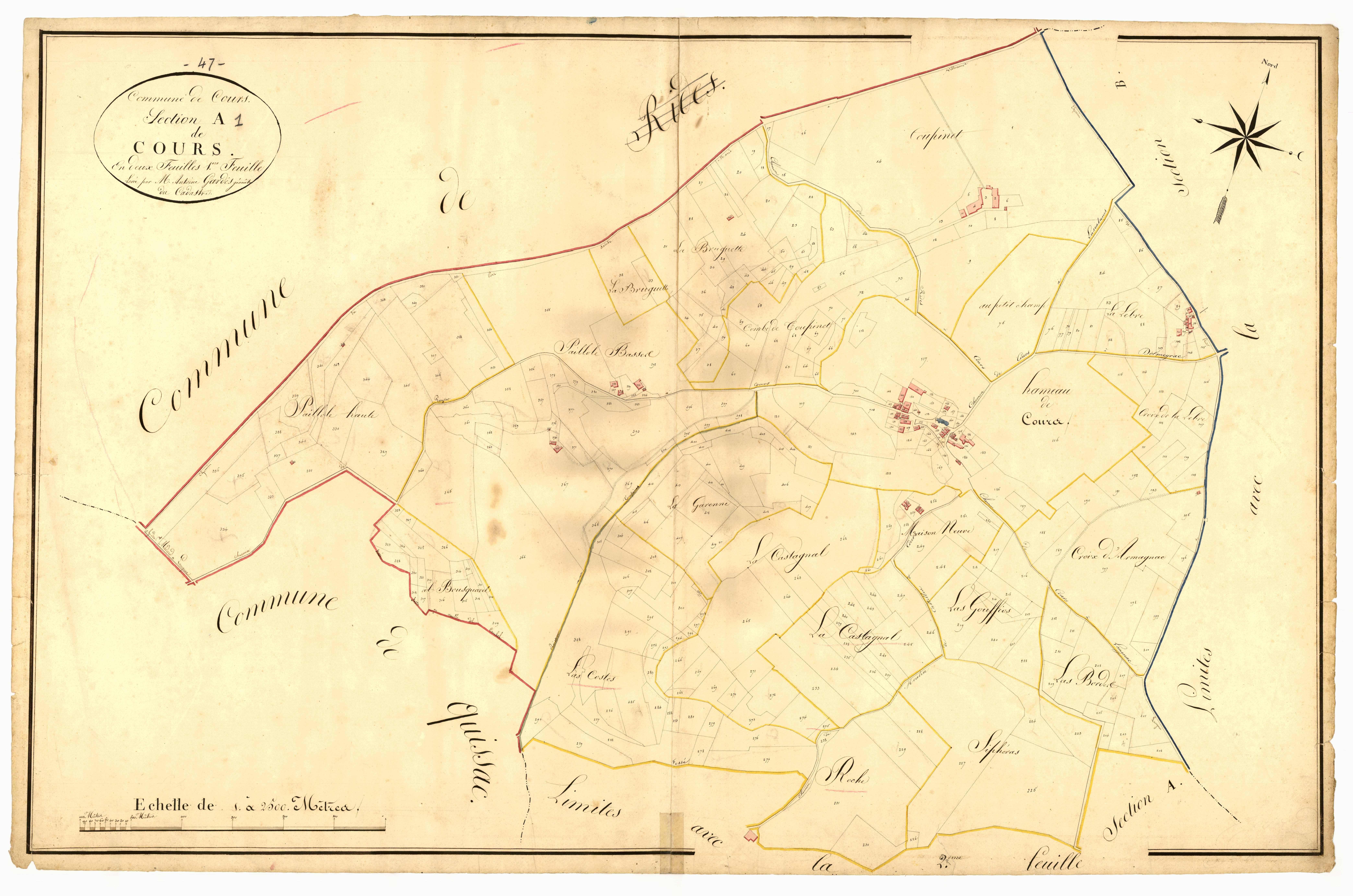 Plan napoléonien, atlas-A1 Cours, Cours