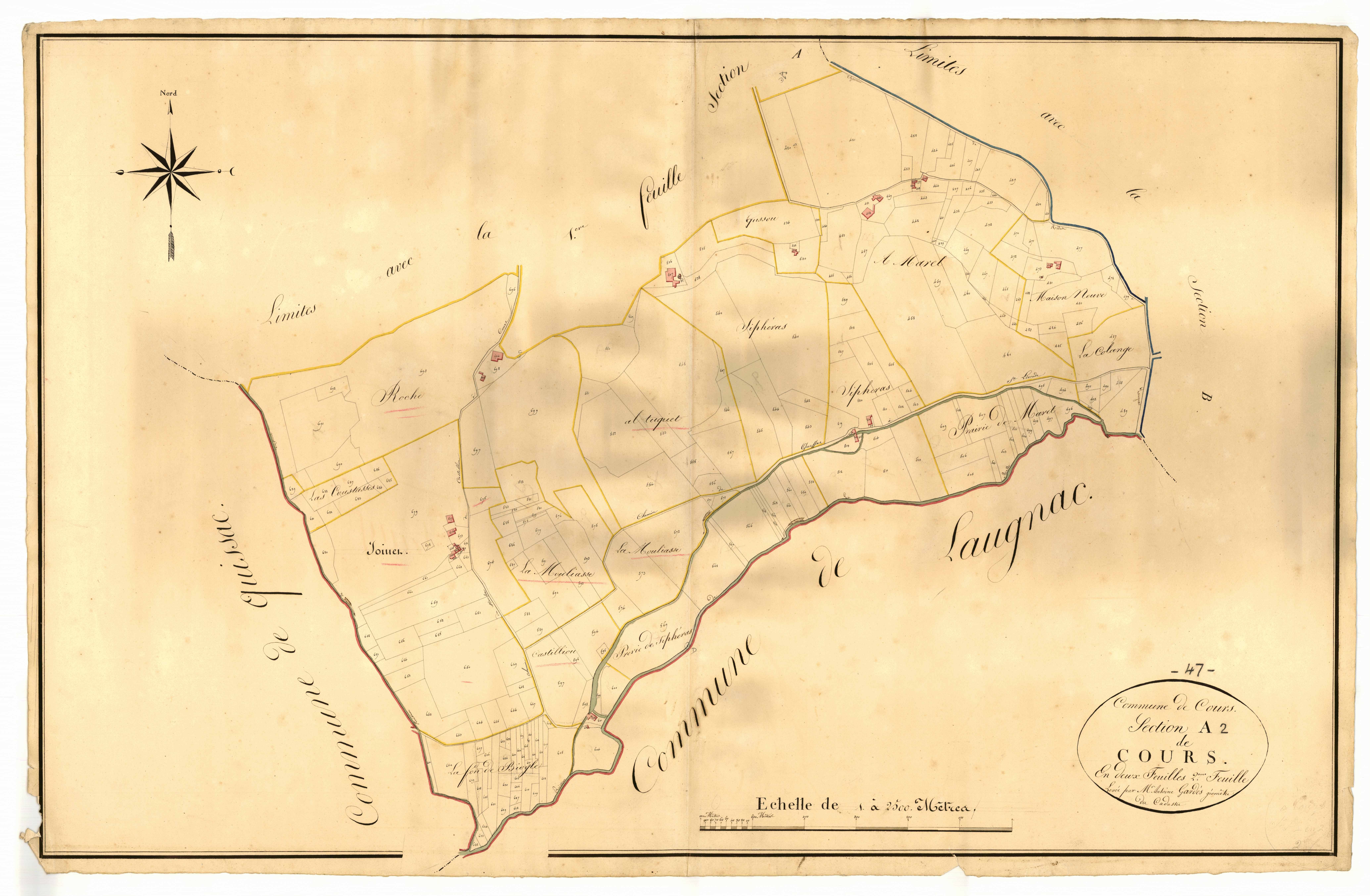 Plan napoléonien, atlas-A2 Cours, Cours