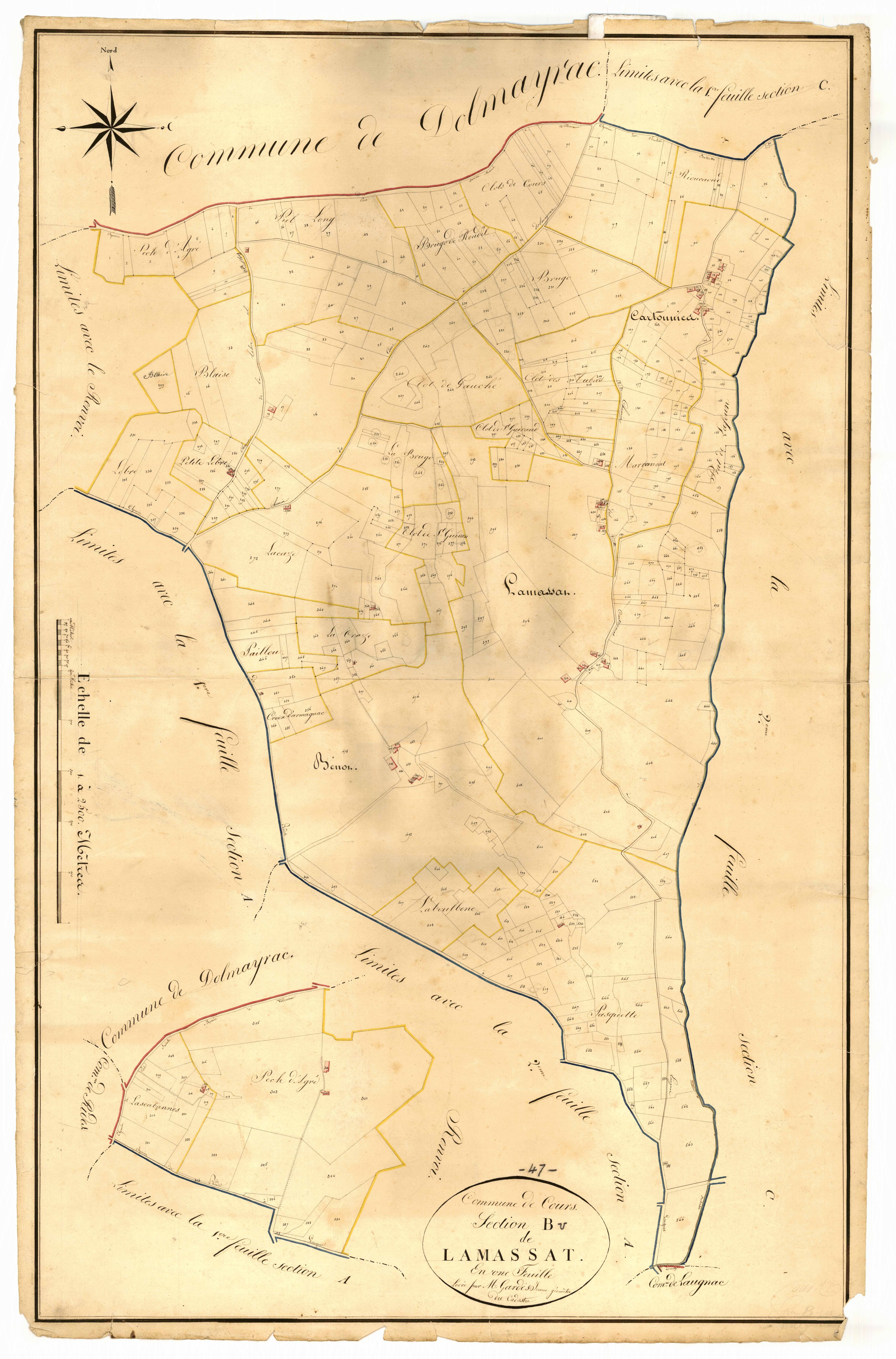 Plan napoléonien, atlas-B Lamassat, Cours