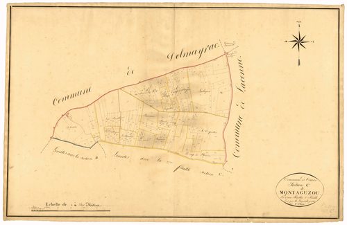Plan napoléonien, atlas-C1 Montaguzon, Cours