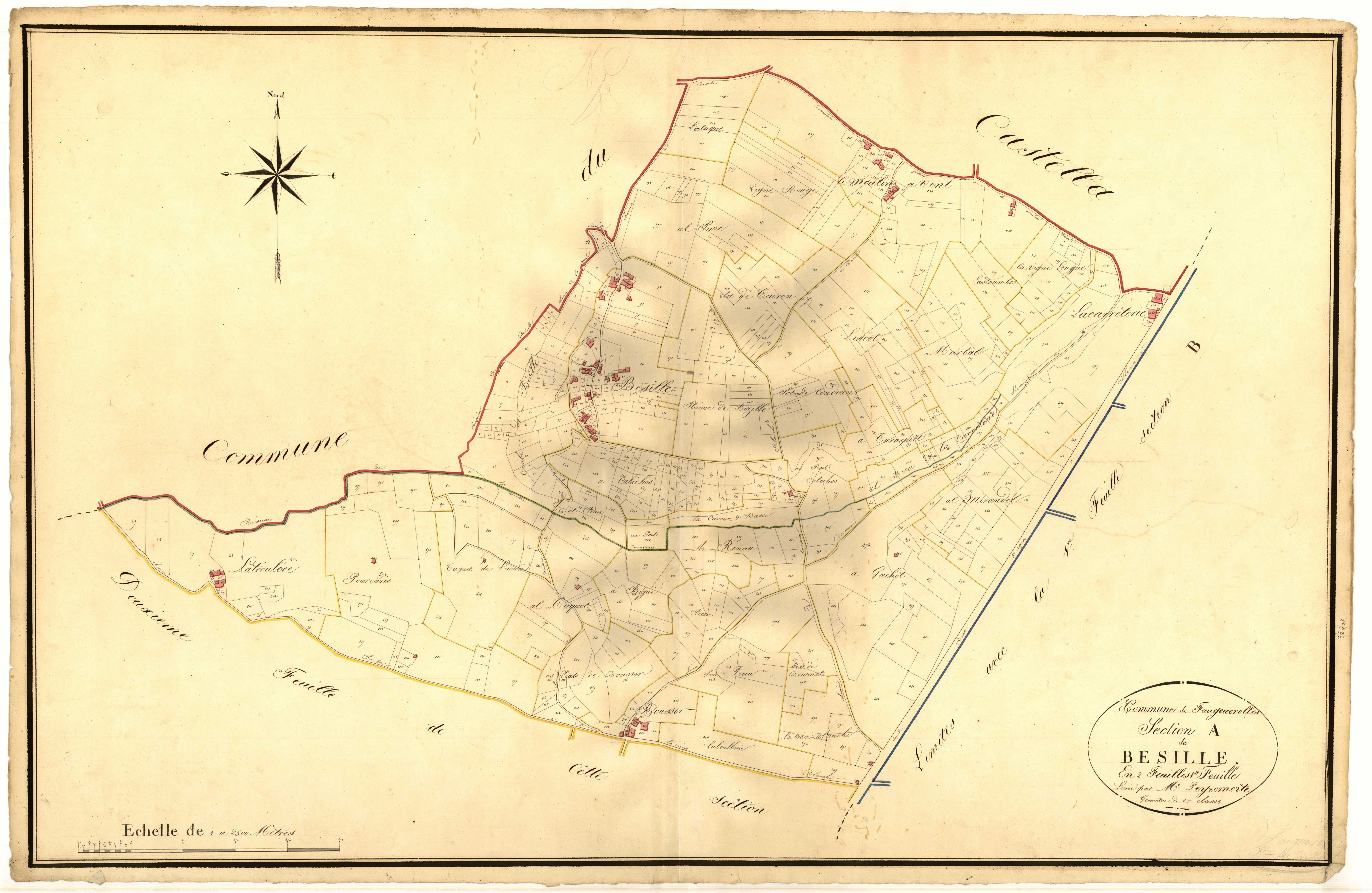 Plan napoléonien, atlas-A1 Bésille, Croix-Blanche (La)
