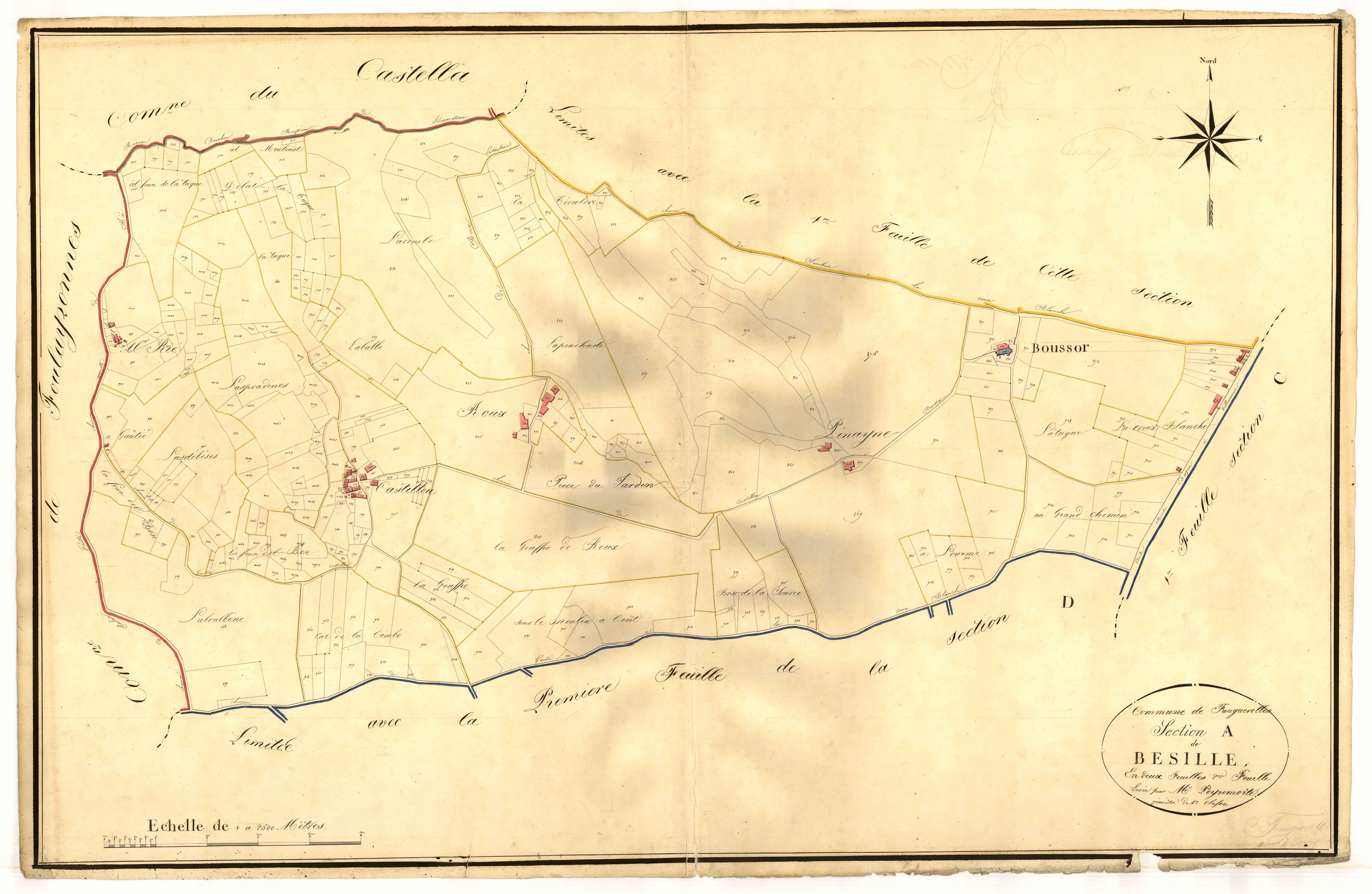 Plan napoléonien, atlas-A2 Bésille, Croix-Blanche (La)