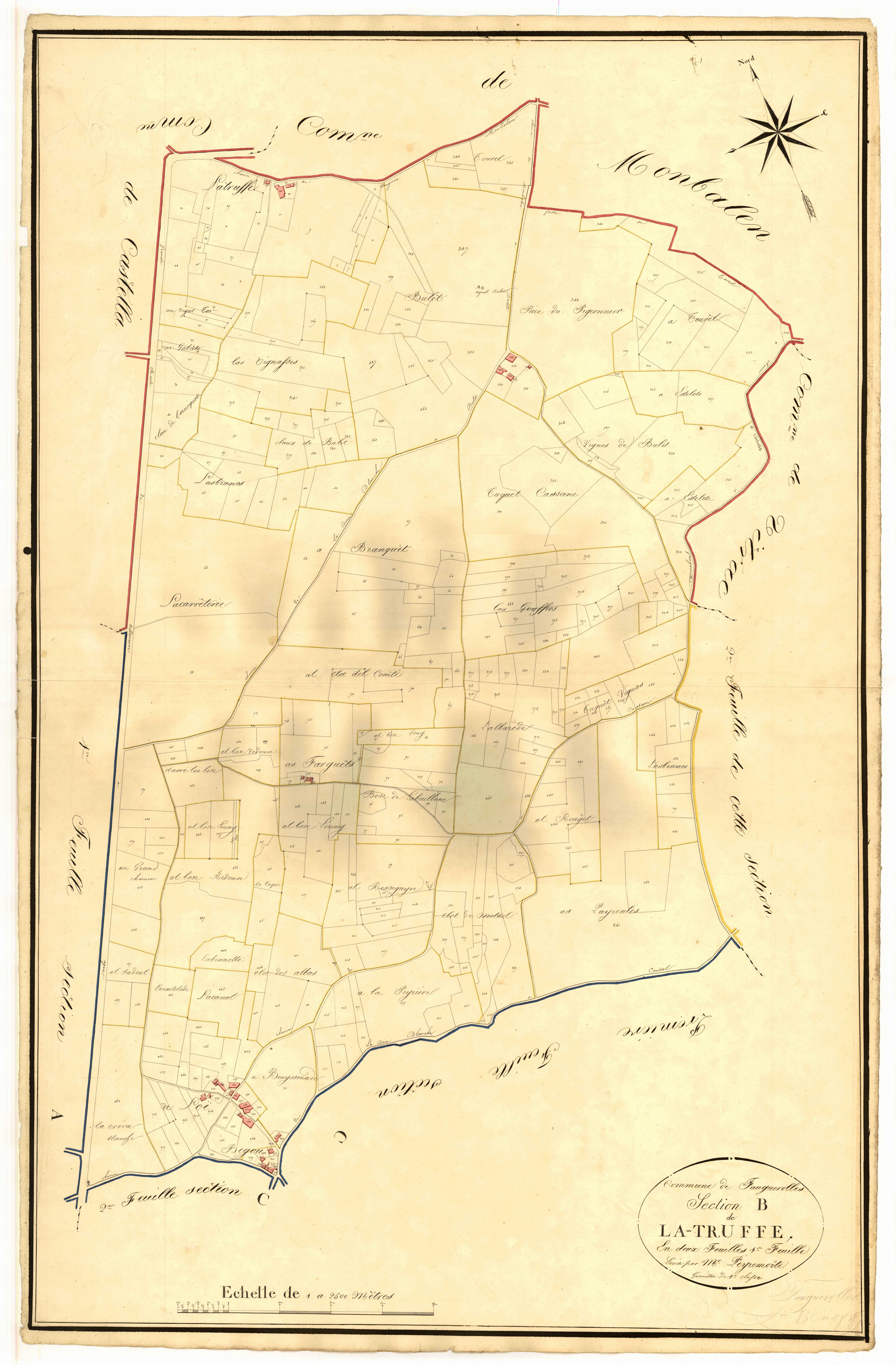 Plan napoléonien, atlas-B1 La-Truffe, Croix-Blanche (La)