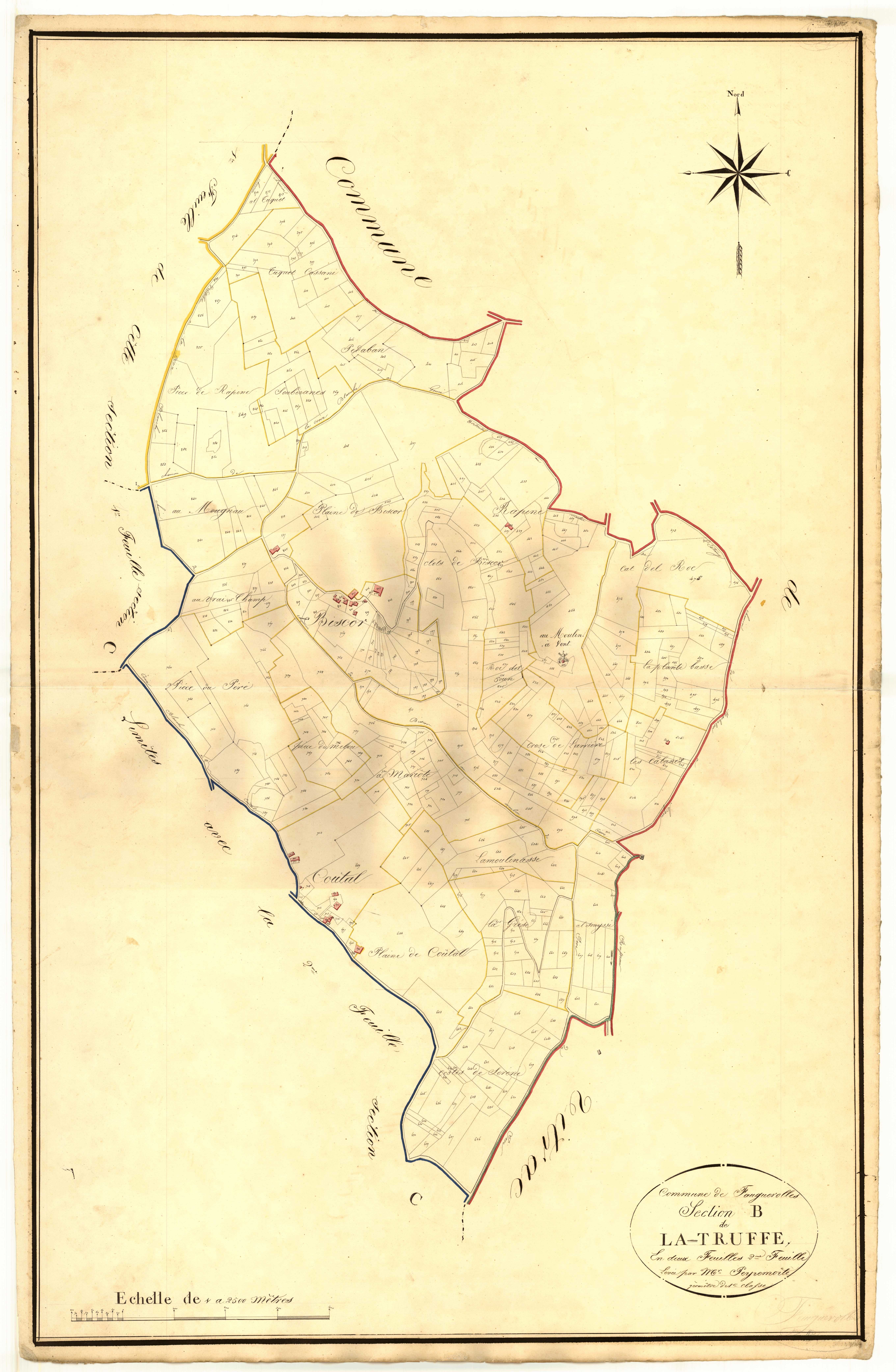 Plan napoléonien, atlas-B2 La-Truffe, Croix-Blanche (La)